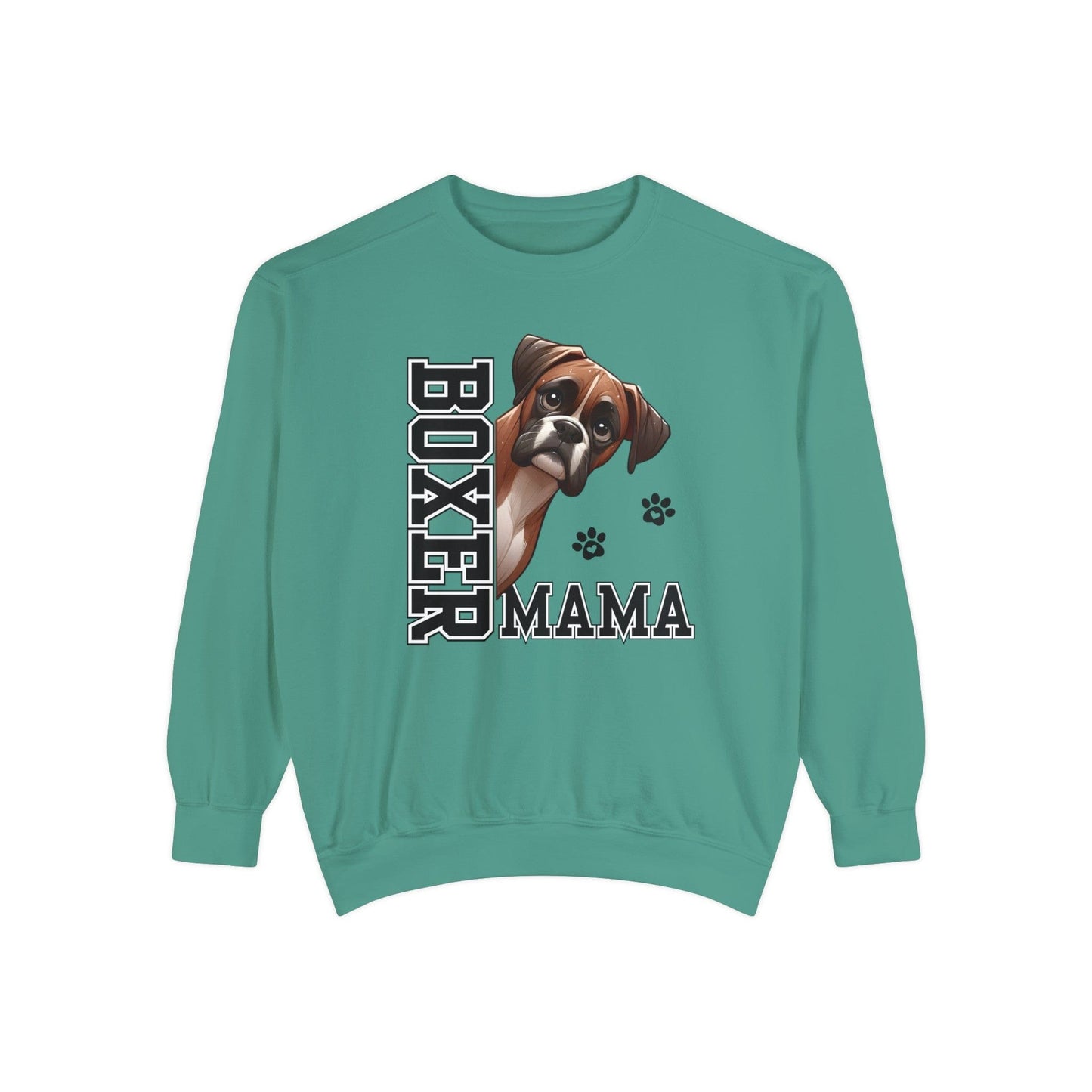 Boxer Mama - Premium Sweatshirt Sweatshirt Light Green / S