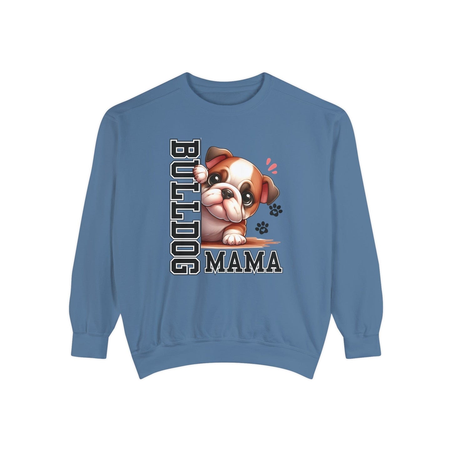 Bulldog Mama - Premium Sweatshirt Sweatshirt Blue Jean / S