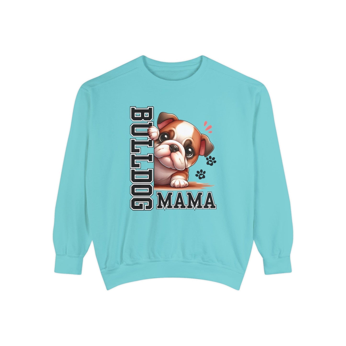 Bulldog Mama - Premium Sweatshirt Sweatshirt Chalky Mint / S