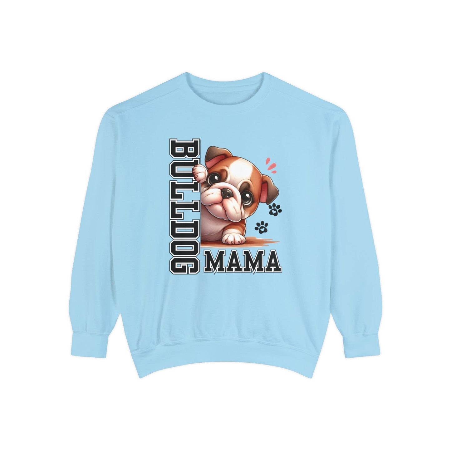 Bulldog Mama - Premium Sweatshirt Sweatshirt Chambray / S