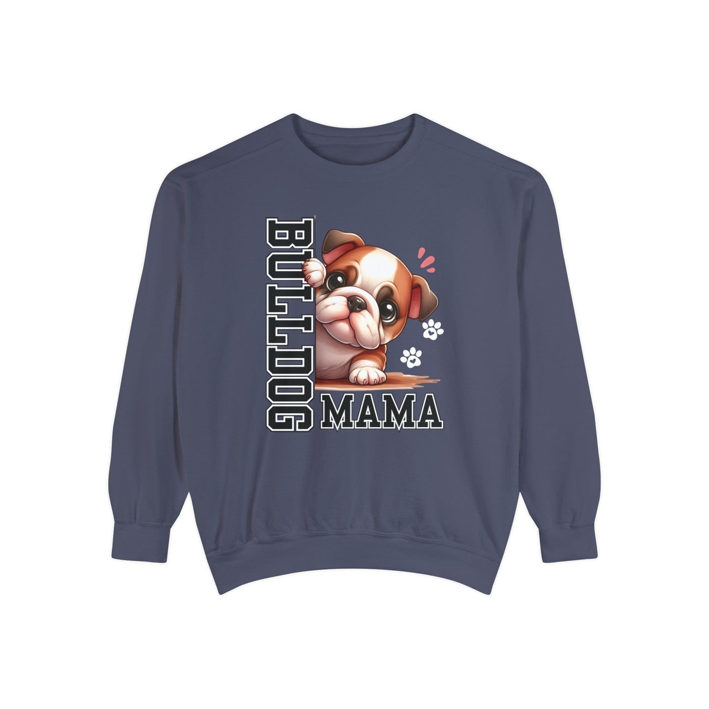 Bulldog Mama - Premium Sweatshirt Sweatshirt Denim / S