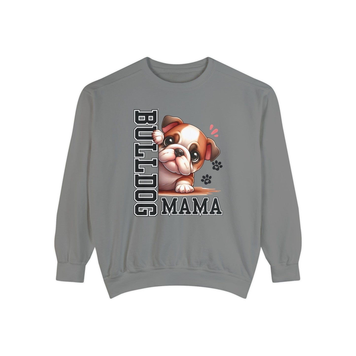 Bulldog Mama - Premium Sweatshirt Sweatshirt Grey / S