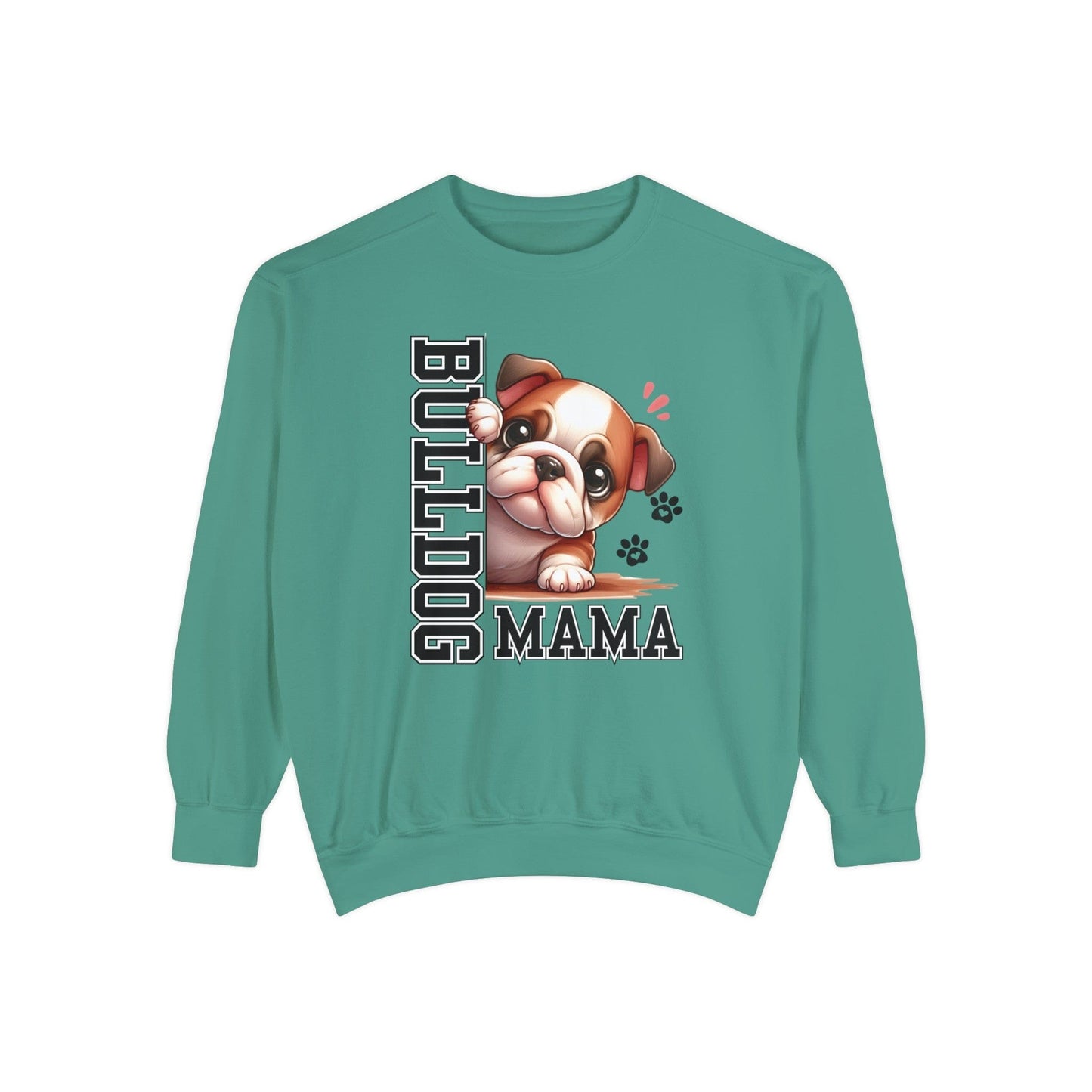 Bulldog Mama - Premium Sweatshirt Sweatshirt Light Green / S