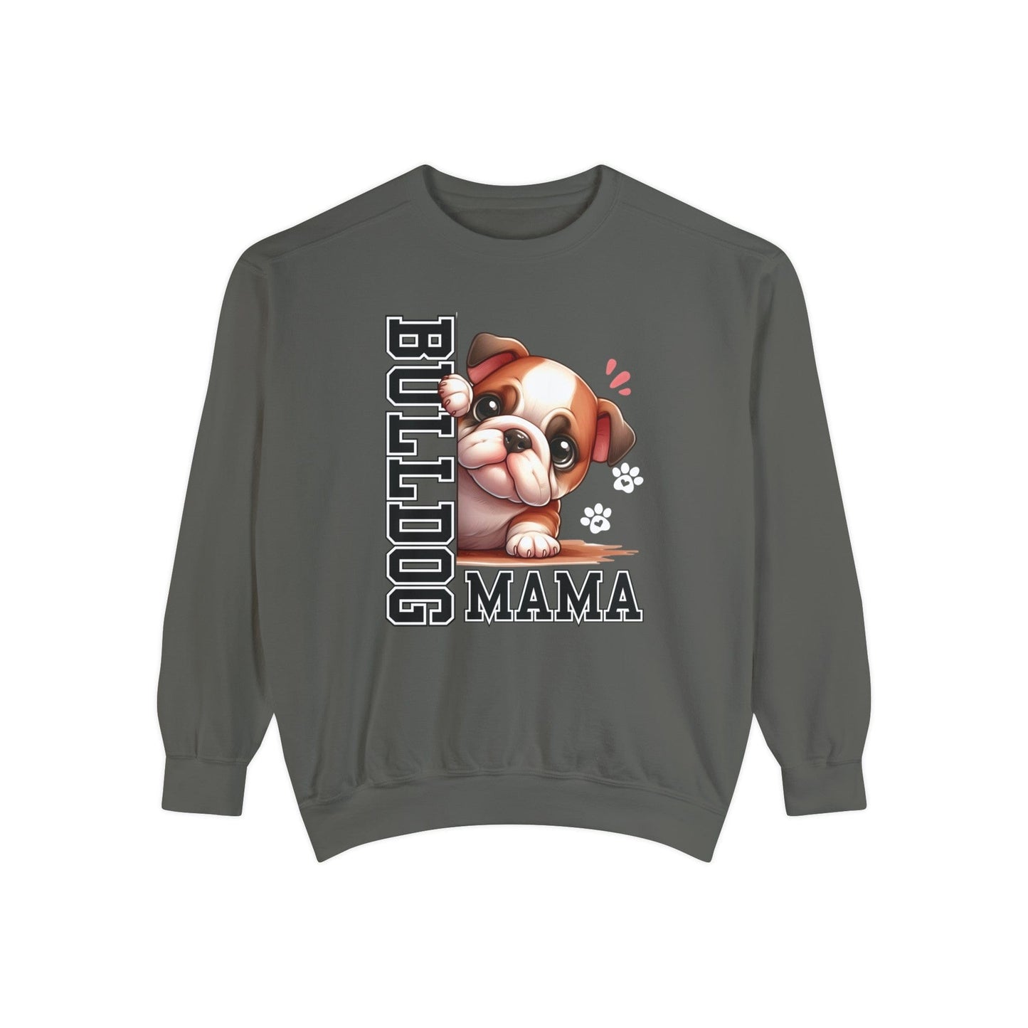 Bulldog Mama - Premium Sweatshirt Sweatshirt Pepper / S