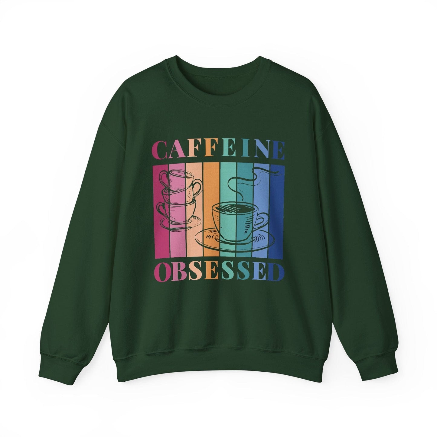 Caffeine Obsessed Sweatshirt – Funny Coffee Lover Shirt for Men, Women & Baristas – Gift for Late or Expresso Lovers Sweatshirt