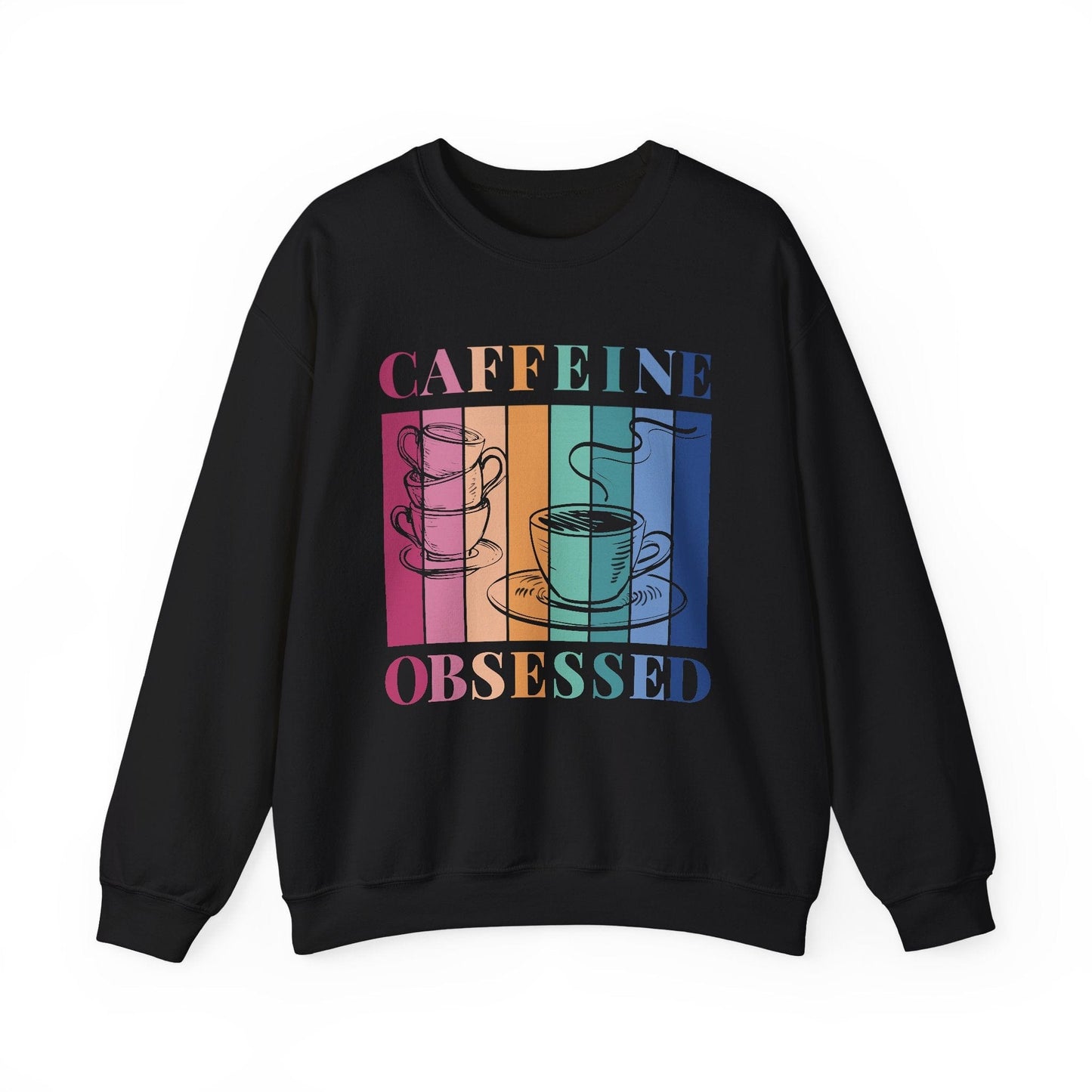 Caffeine Obsessed Sweatshirt – Funny Coffee Lover Shirt for Men, Women & Baristas – Gift for Late or Expresso Lovers Sweatshirt