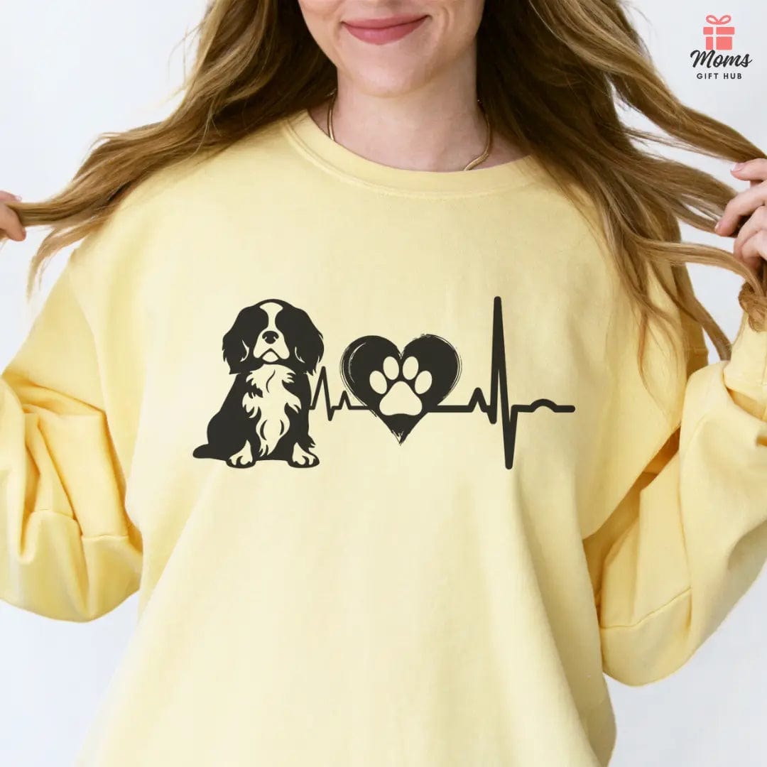 Cavalier Love Outline Graphic Sweatshirt Sweatshirt