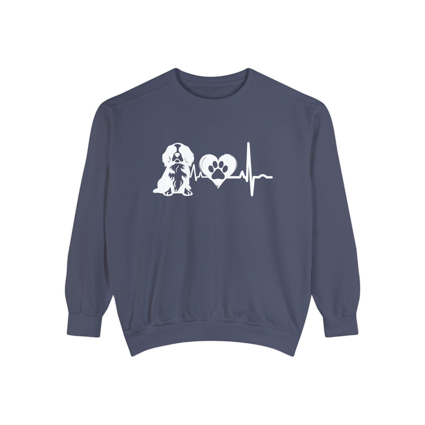 Cavalier Love Outline Graphic Sweatshirt Sweatshirt Denim / S