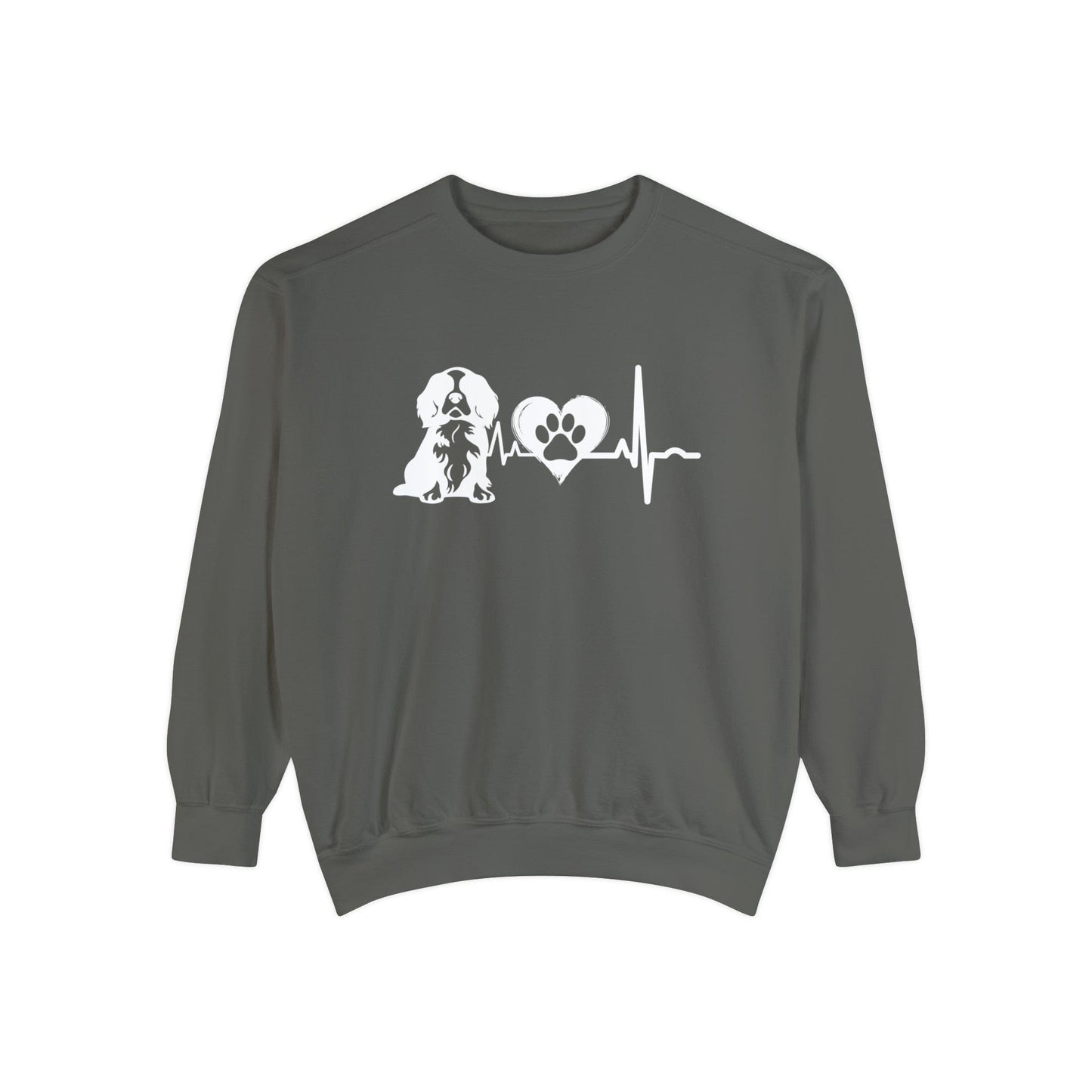 Cavalier Love Outline Graphic Sweatshirt Sweatshirt Pepper / S