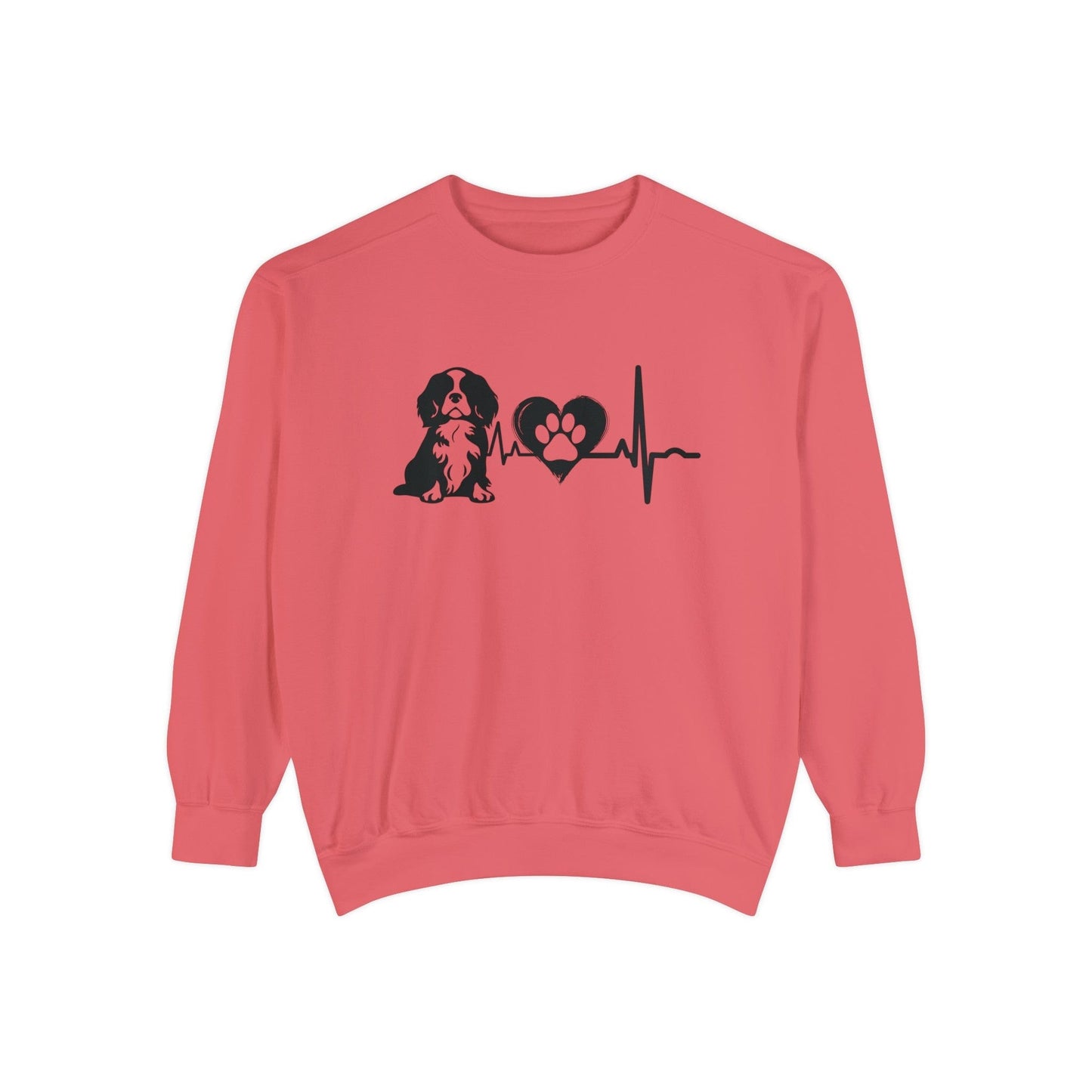 Cavalier Love Outline Graphic Sweatshirt Sweatshirt Watermelon / S