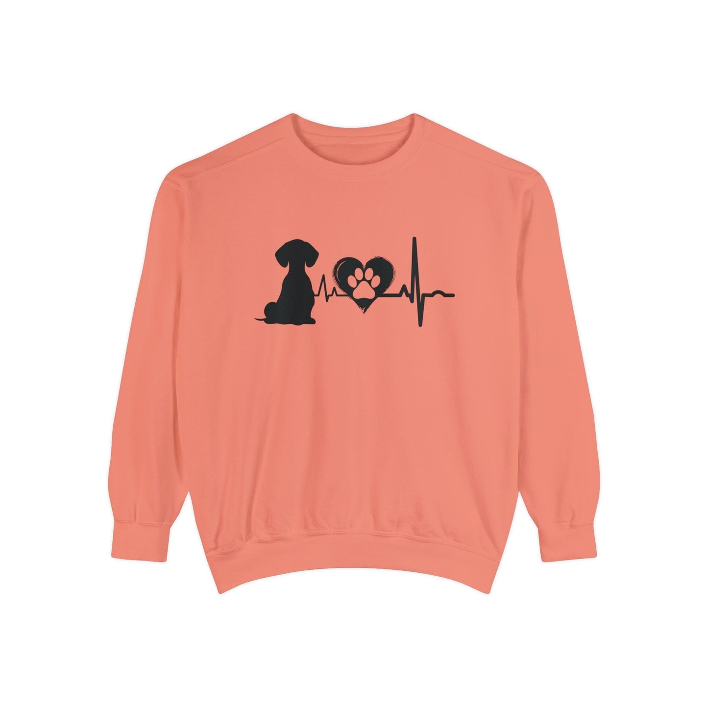 Dachshund Love Outline Graphic Sweatshirt Sweatshirt Terracotta / S