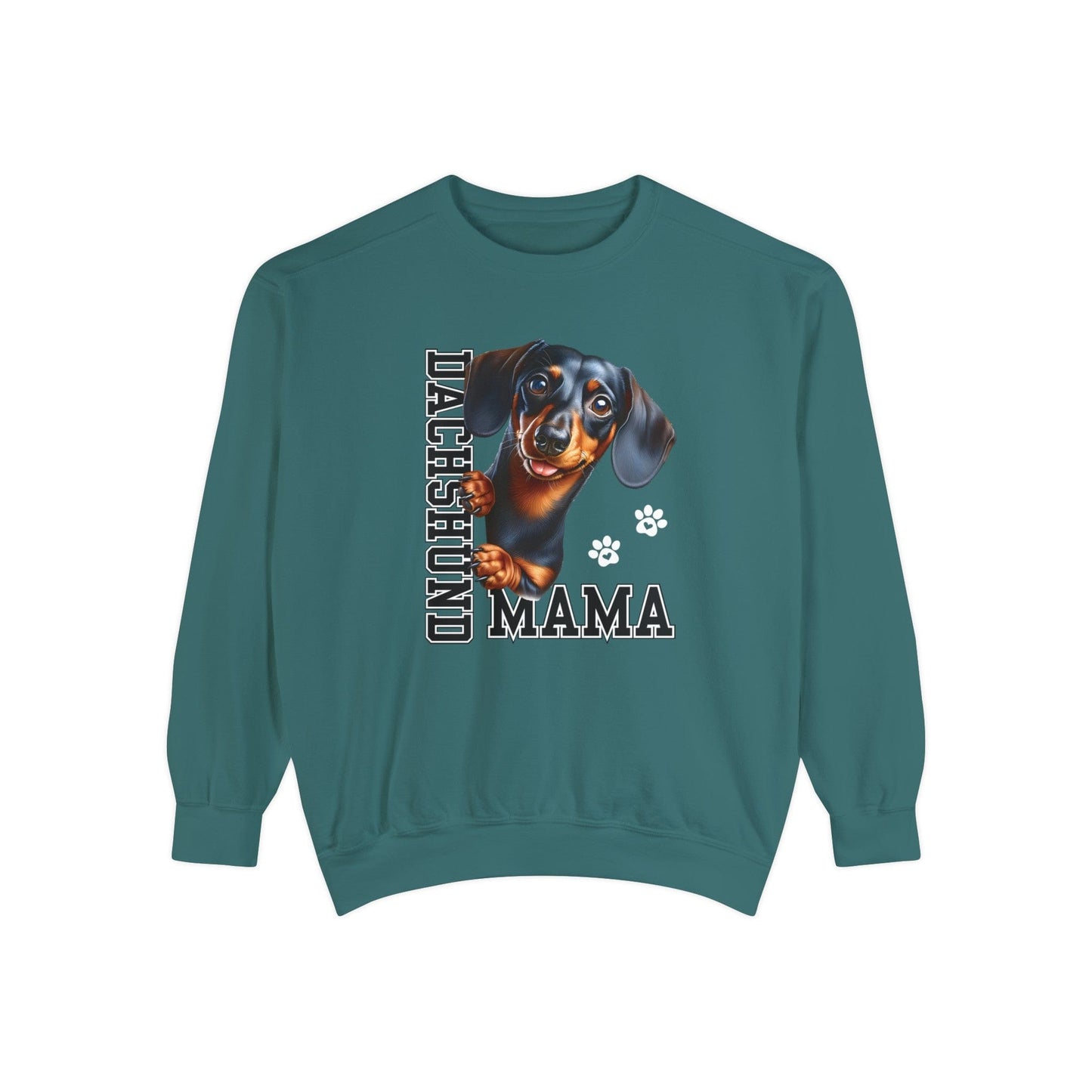Dachshund Mama - Premium Sweatshirt Sweatshirt Blue Spruce / S