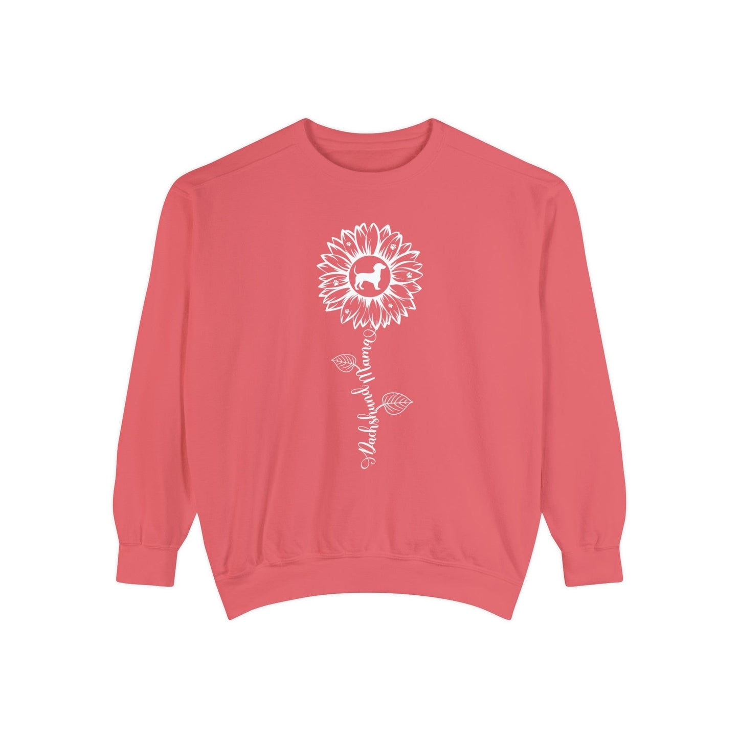 Dachshund Mama Sunflower Sweatshirt Sweatshirt Watermelon / S