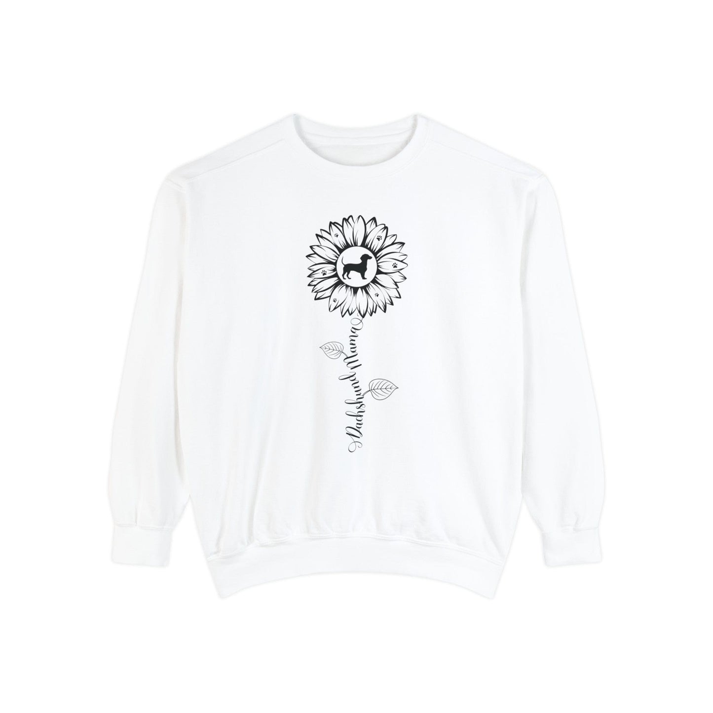 Dachshund Mama Sunflower Sweatshirt Sweatshirt White / S