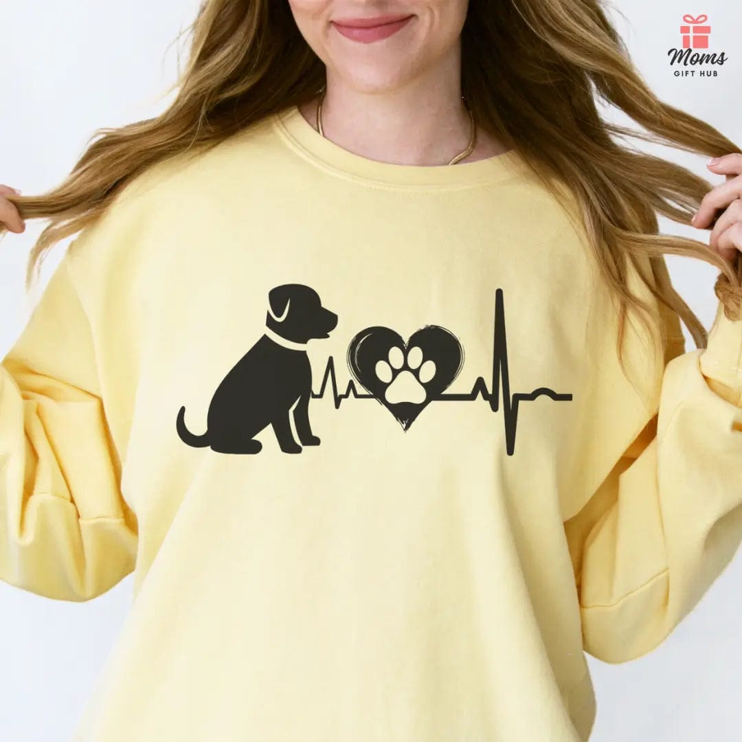 Dog Love Outline Graphic Sweatshirt Sweatshirt