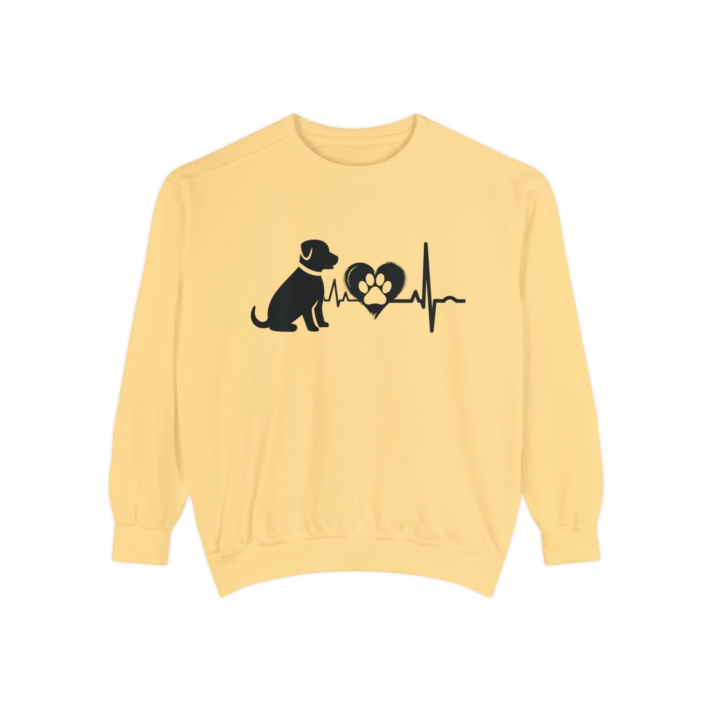 Dog Love Outline Graphic Sweatshirt Sweatshirt Butter / S