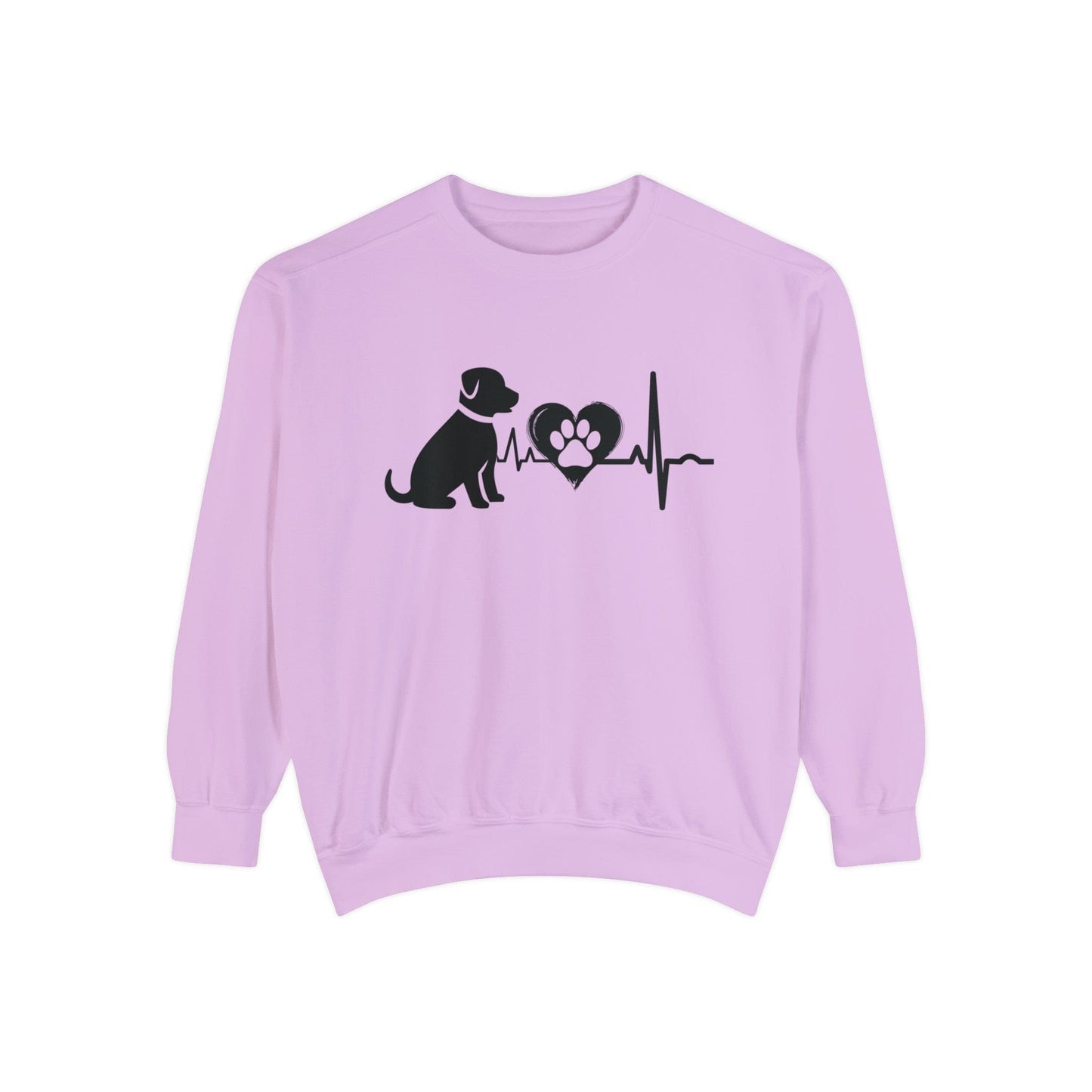 Dog Love Outline Graphic Sweatshirt Sweatshirt Orchid / S