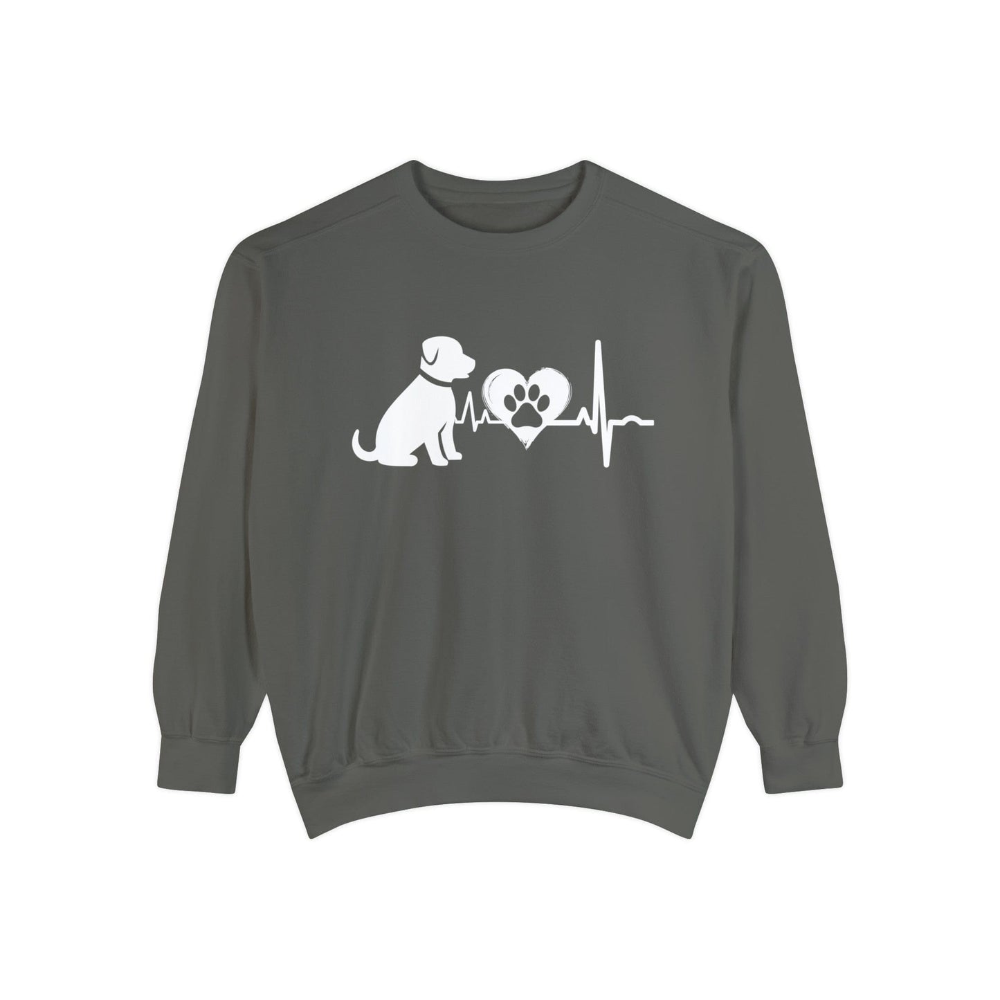 Dog Love Outline Graphic Sweatshirt Sweatshirt Pepper / S