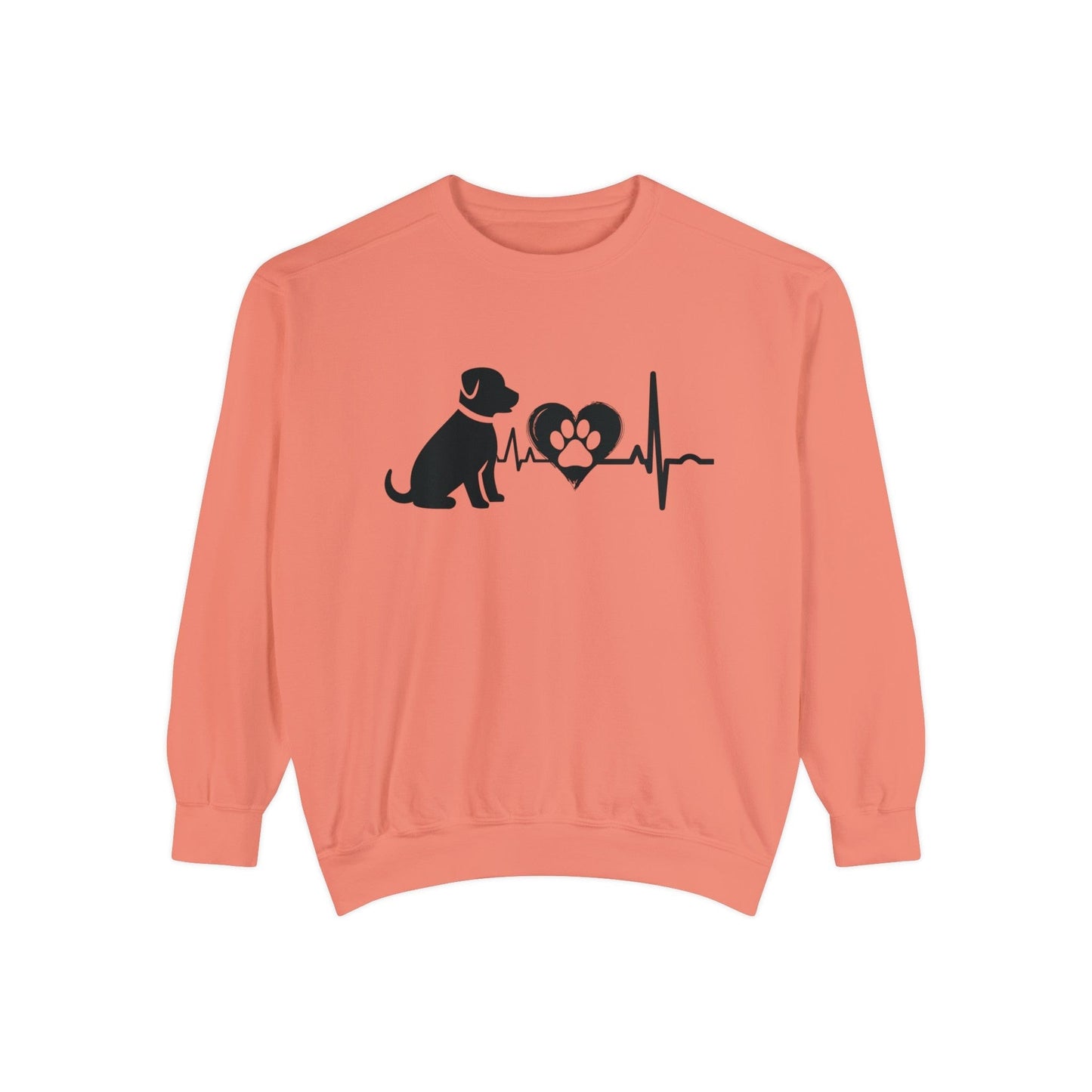 Dog Love Outline Graphic Sweatshirt Sweatshirt Terracotta / S