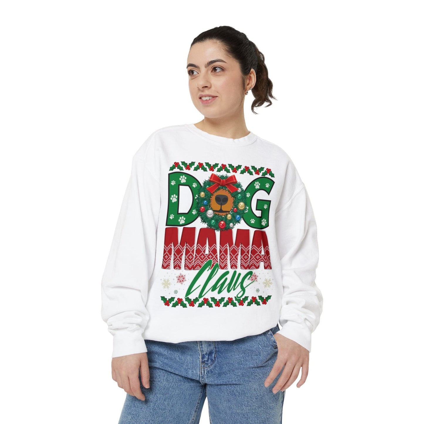 Dog Mama Claus Sweatshirt Sweatshirt