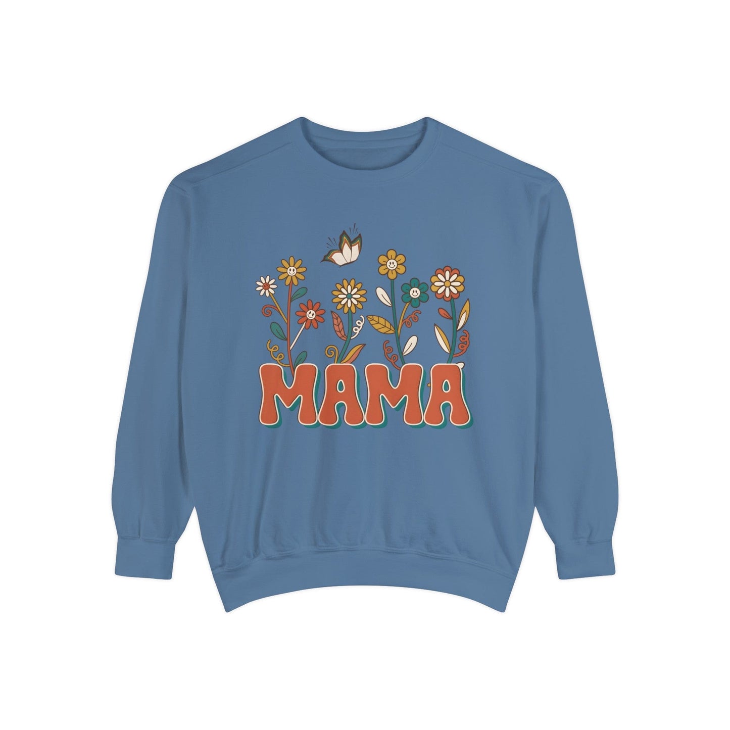 Floral Mama - Premium Sweatshirt Sweatshirt Blue Jean / S