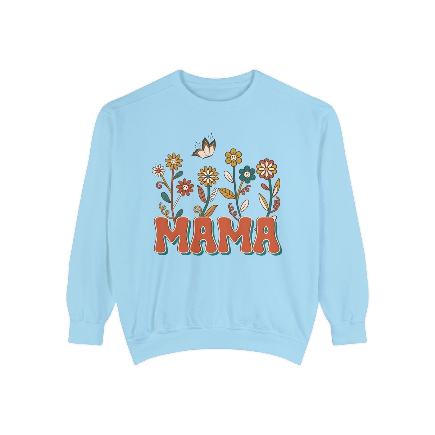 Floral Mama - Premium Sweatshirt Sweatshirt Chambray / S