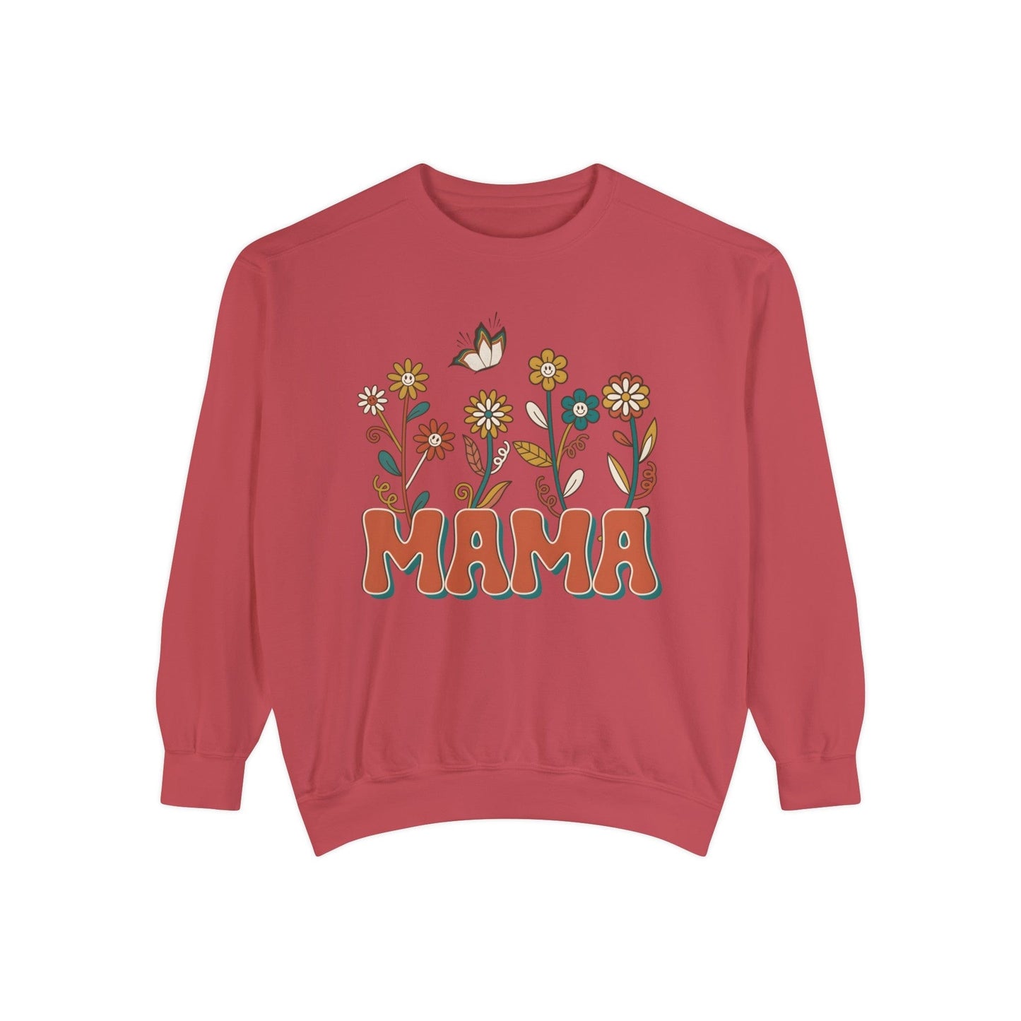 Floral Mama - Premium Sweatshirt Sweatshirt Crimson / S