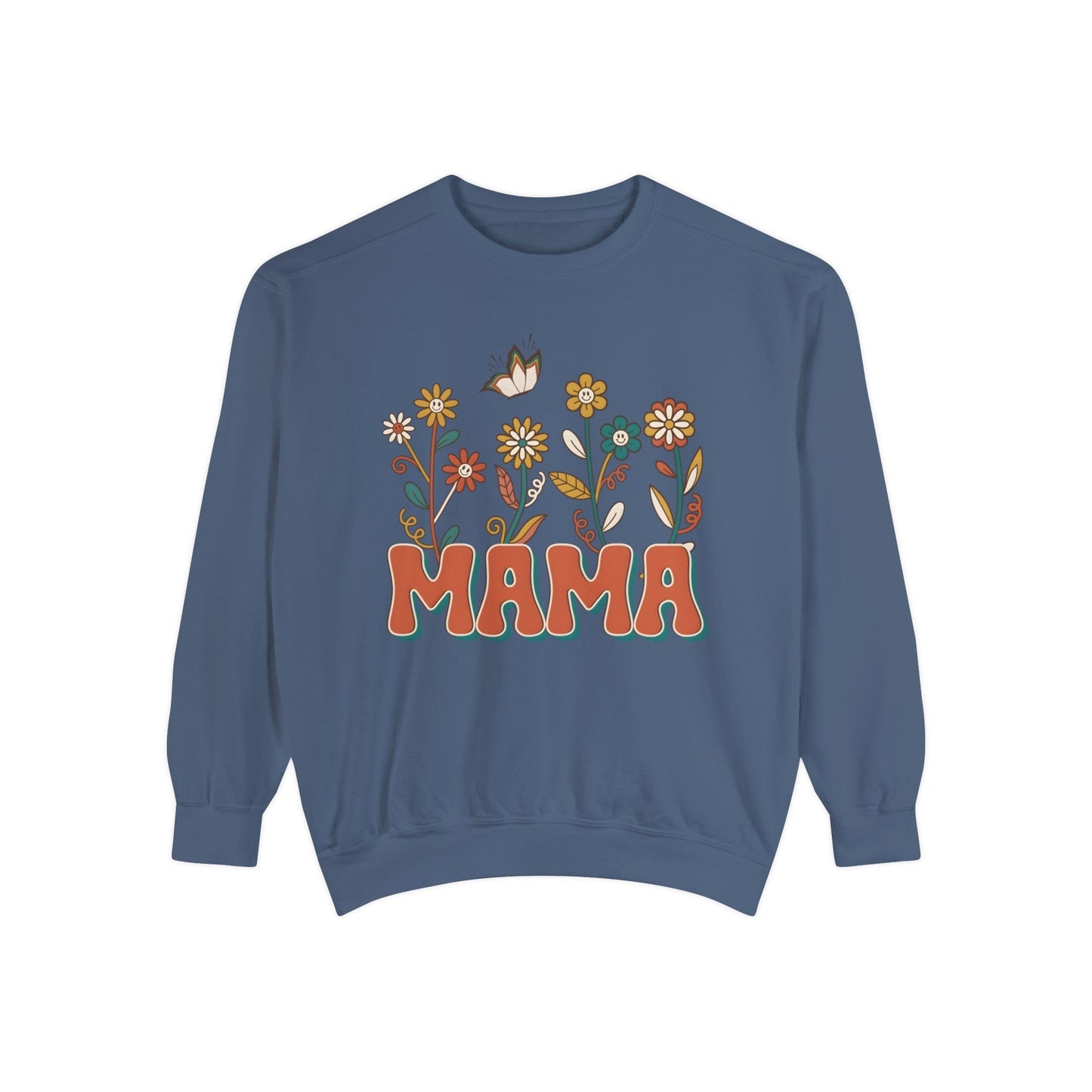 Floral Mama - Premium Sweatshirt Sweatshirt Denim / S