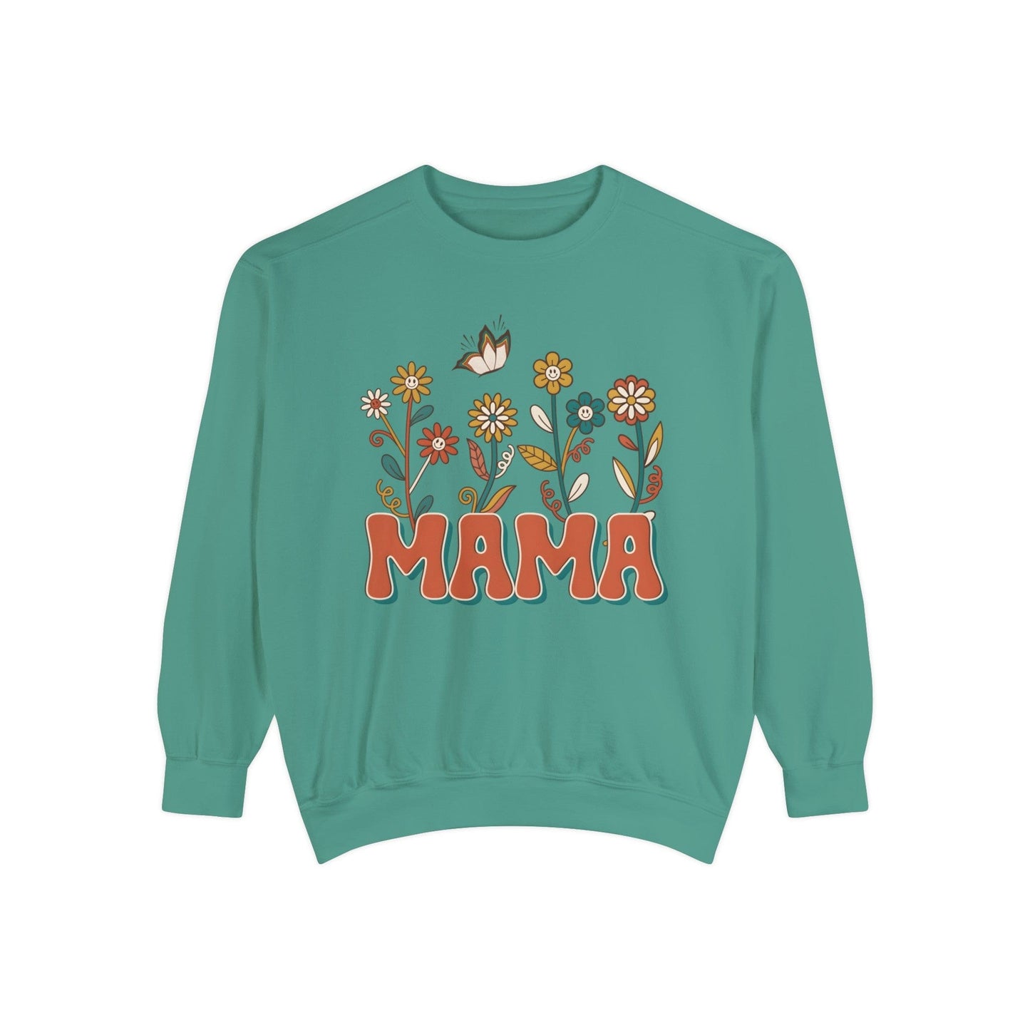 Floral Mama - Premium Sweatshirt Sweatshirt Light Green / S