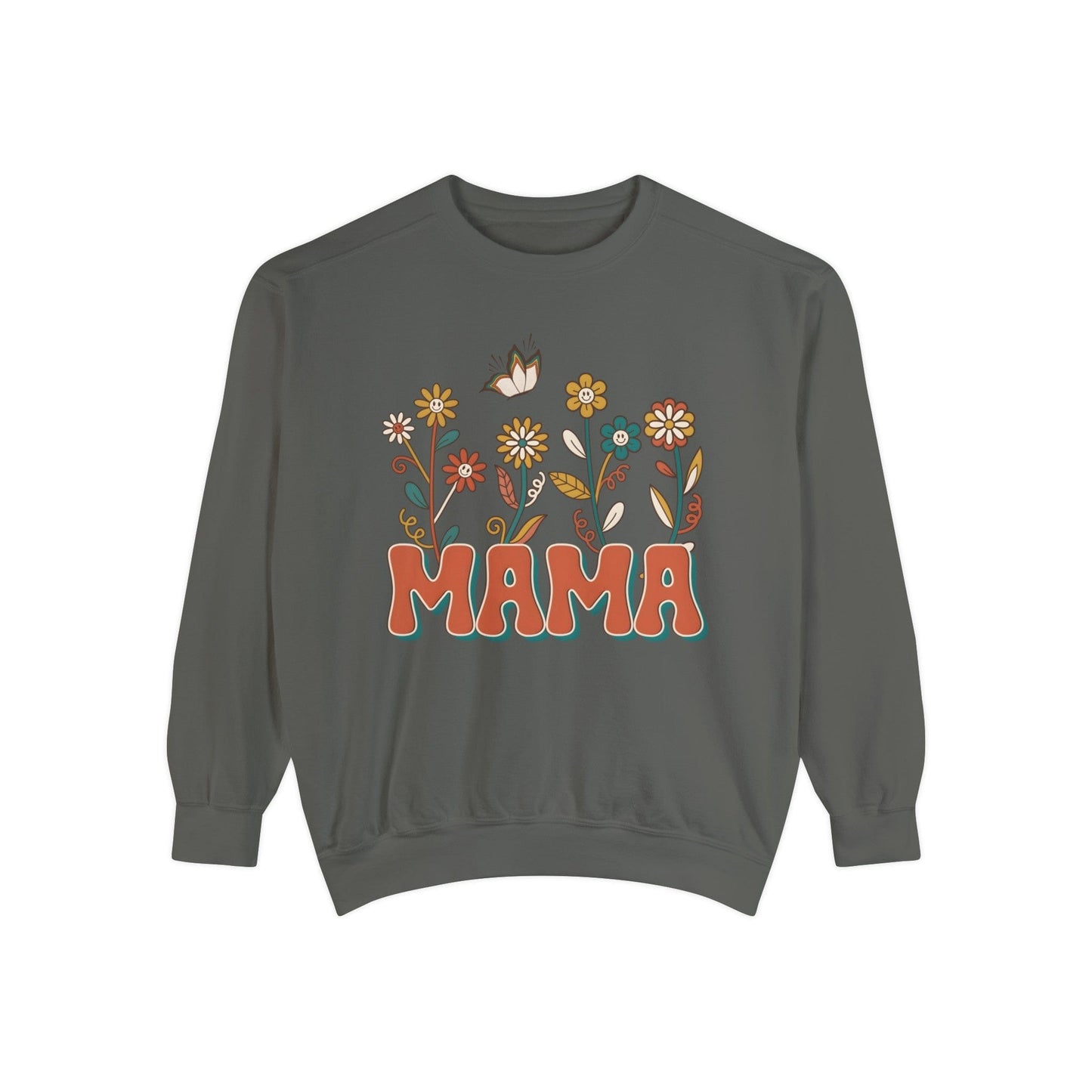 Floral Mama - Premium Sweatshirt Sweatshirt Pepper / S