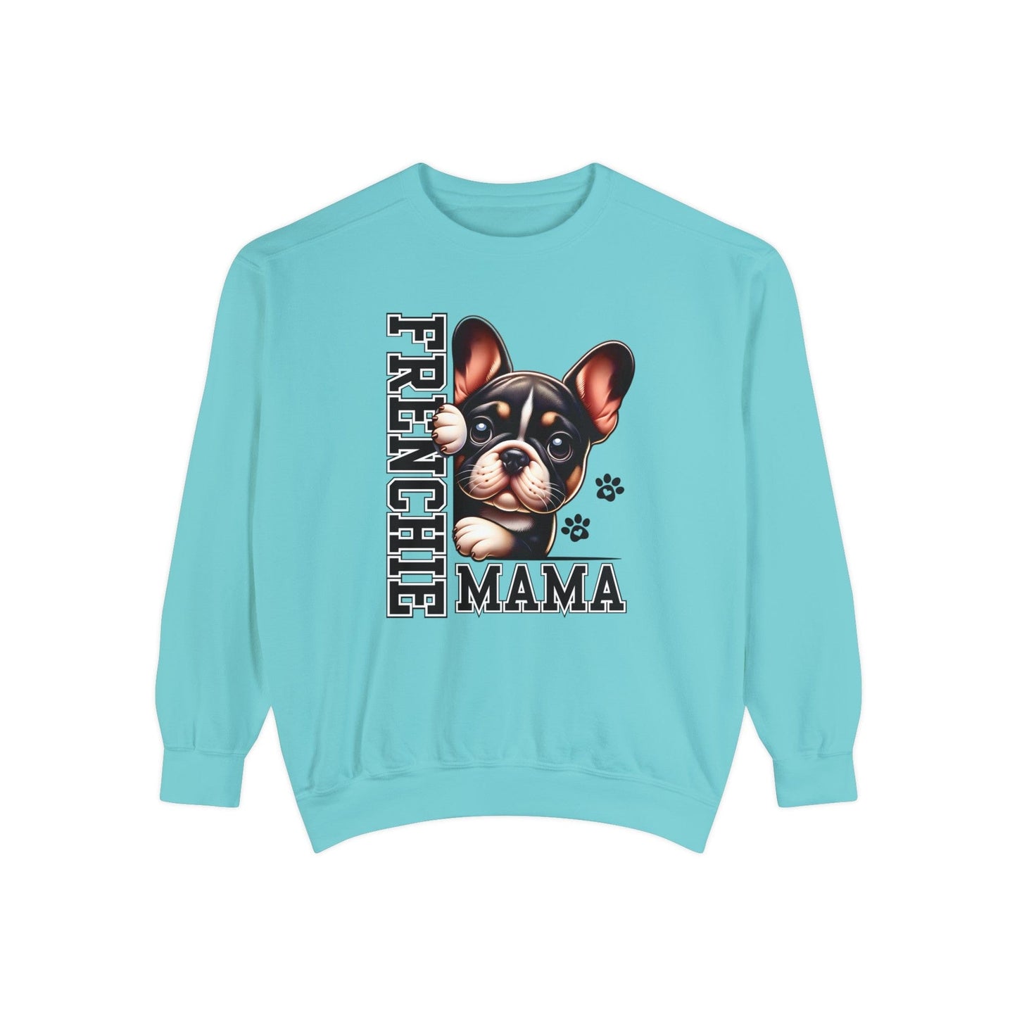 French Bulldog Mama - Premium Sweatshirt Sweatshirt Chalky Mint / S