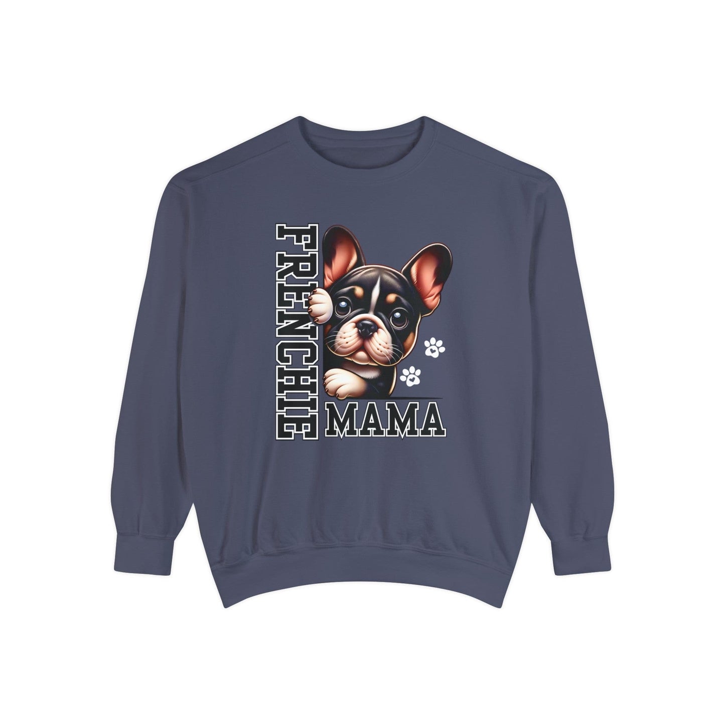 French Bulldog Mama - Premium Sweatshirt Sweatshirt Denim / S