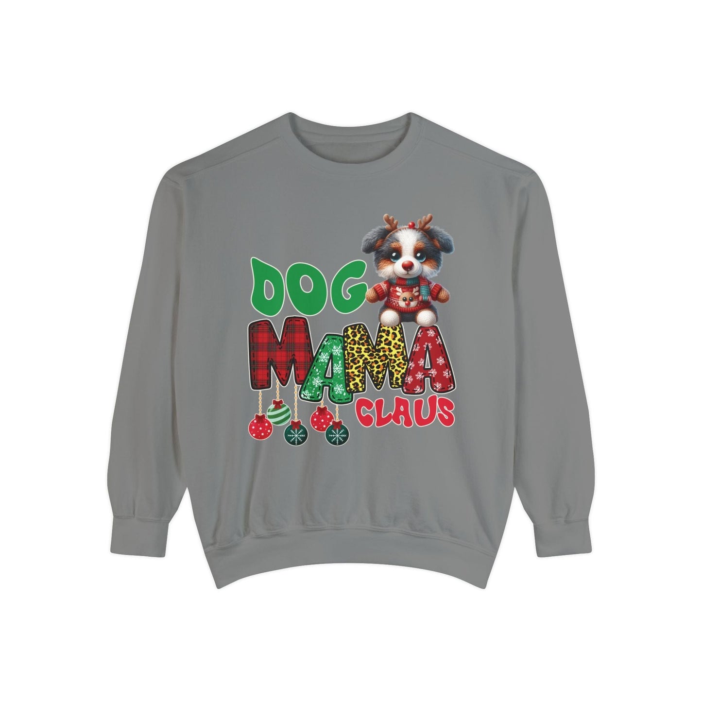 Aussie Mama Claus Sweatshirt Sweatshirt Grey / S