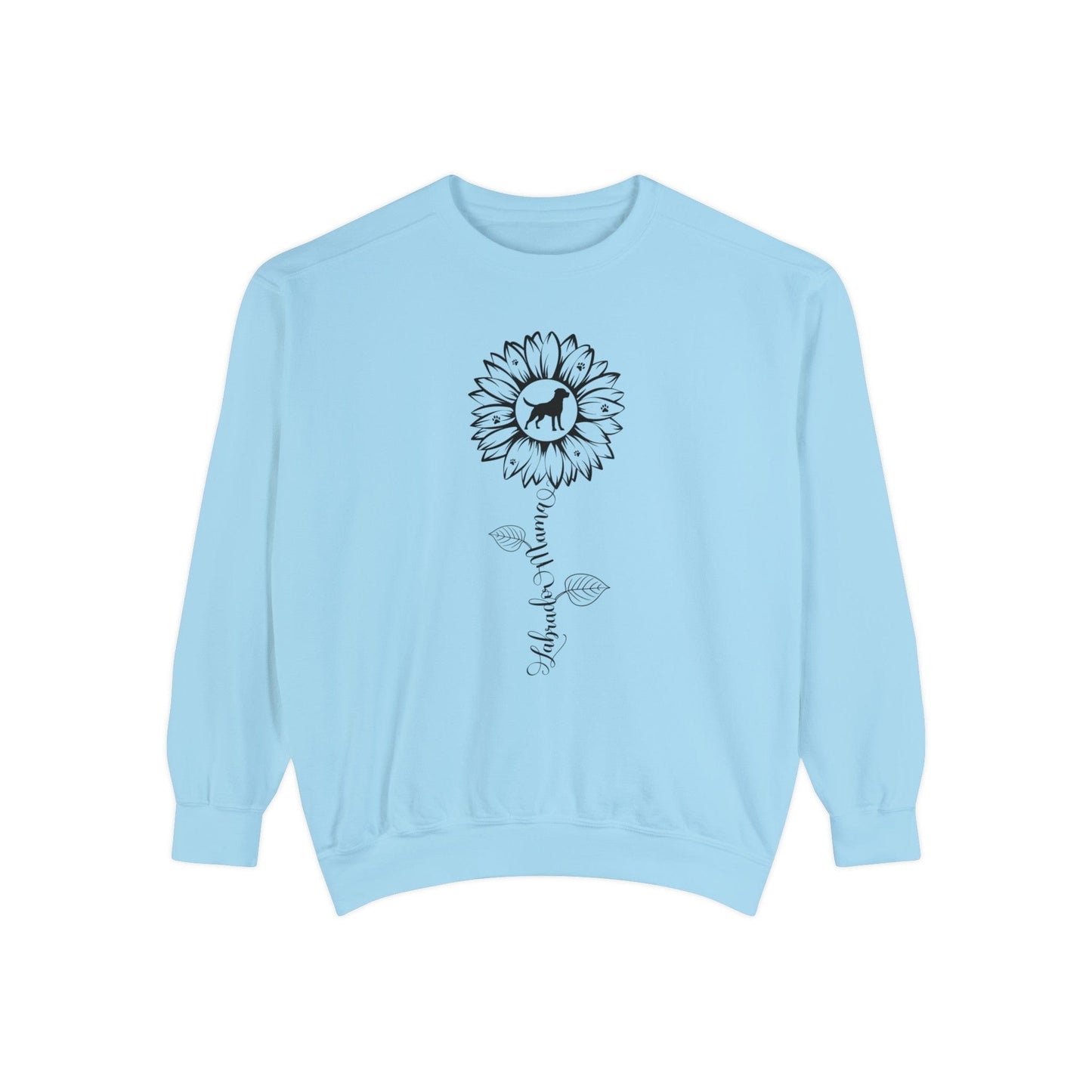 Labrador Mama Sunflower Sweatshirt Sweatshirt Chambray / S