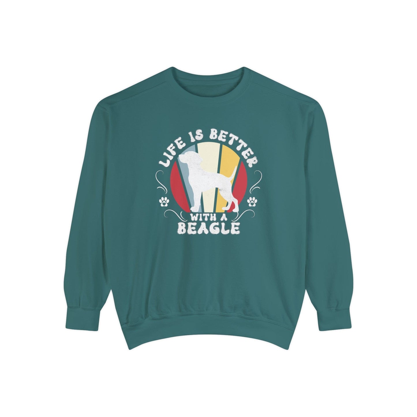 Life is Better With a Beagle - Premium Sweatshirt Sweatshirt Blue Spruce / S