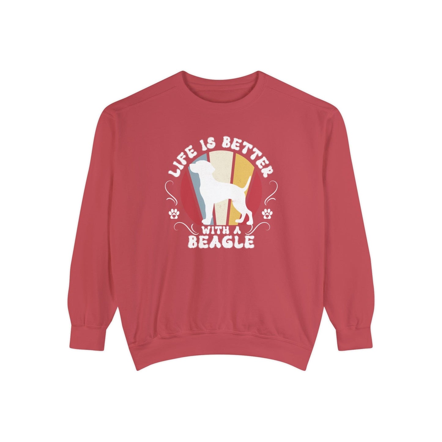 Life is Better With a Beagle - Premium Sweatshirt Sweatshirt Crimson / S