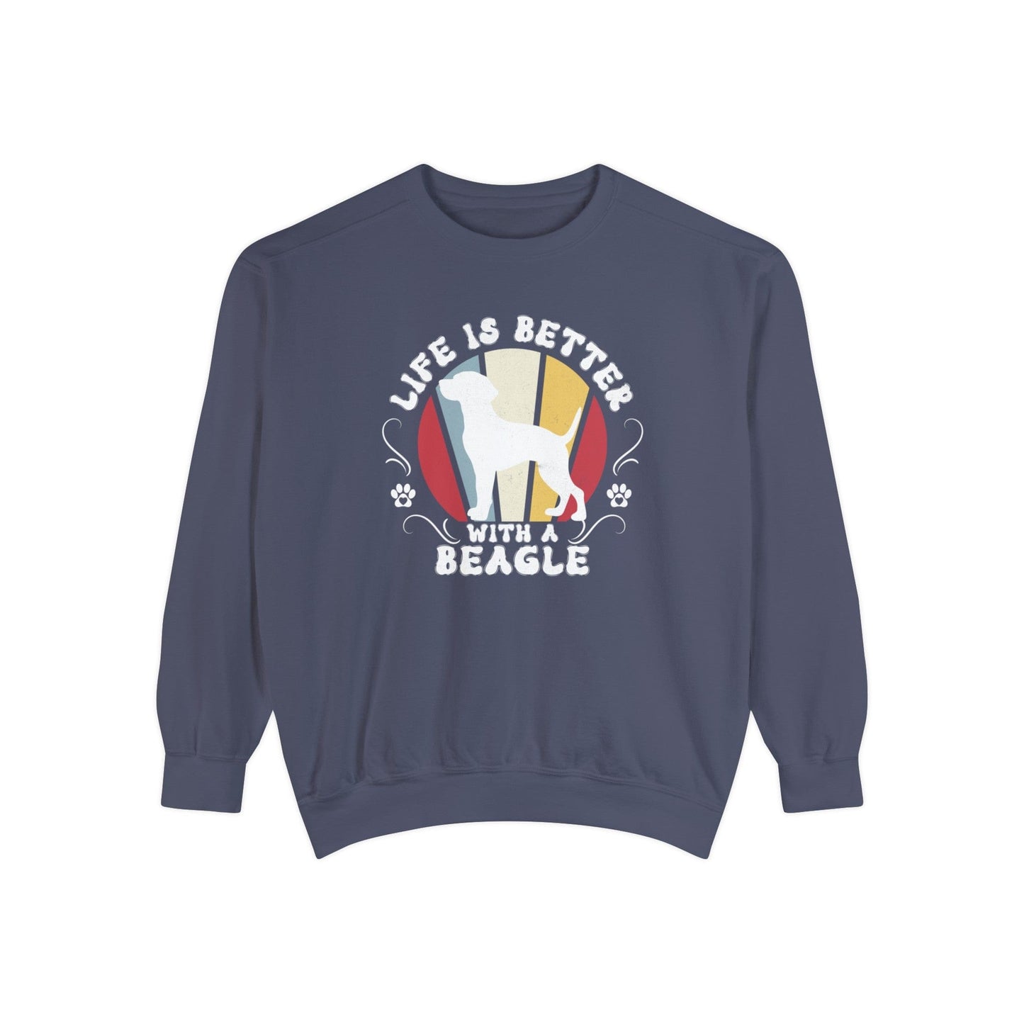Life is Better With a Beagle - Premium Sweatshirt Sweatshirt Denim / S