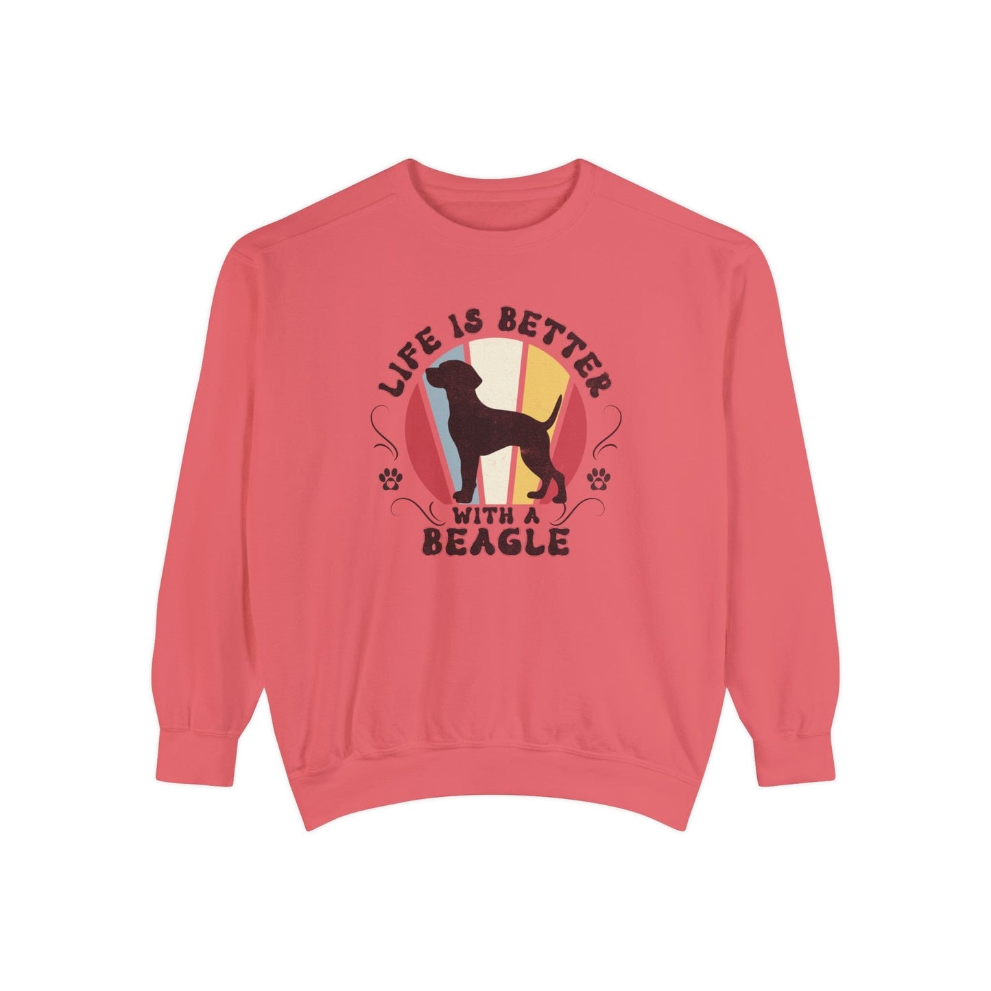 Life is Better With a Beagle - Premium Sweatshirt Sweatshirt Watermelon / S