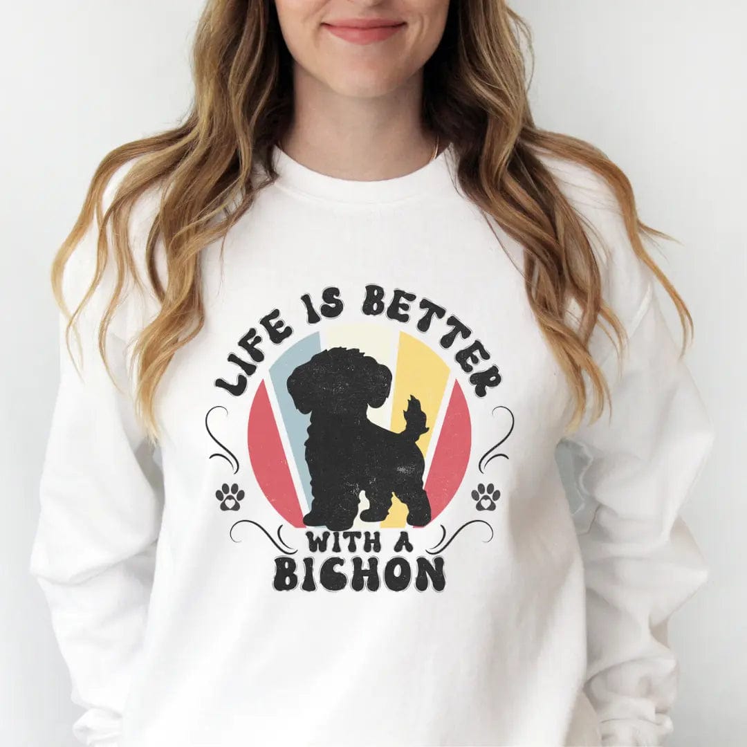 Life is Better With a Bichon - Premium Sweatshirt Sweatshirt