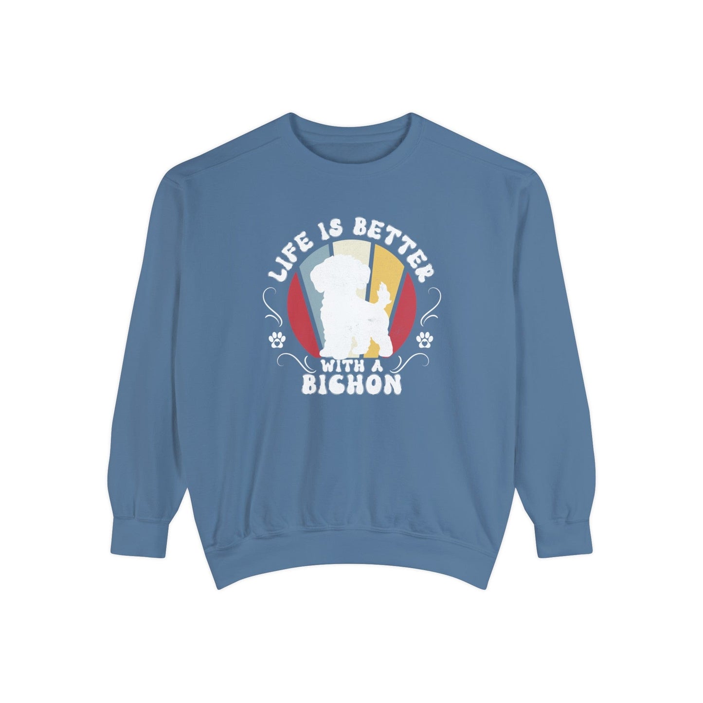 Life is Better With a Bichon - Premium Sweatshirt Sweatshirt Blue Jean / S