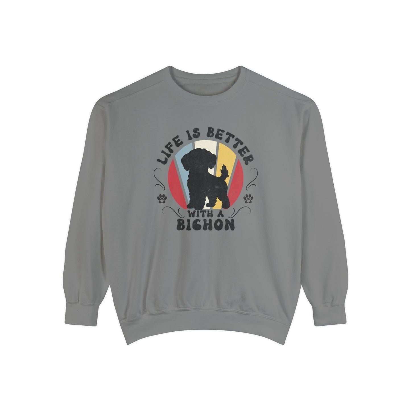 Life is Better With a Bichon - Premium Sweatshirt Sweatshirt Grey / S