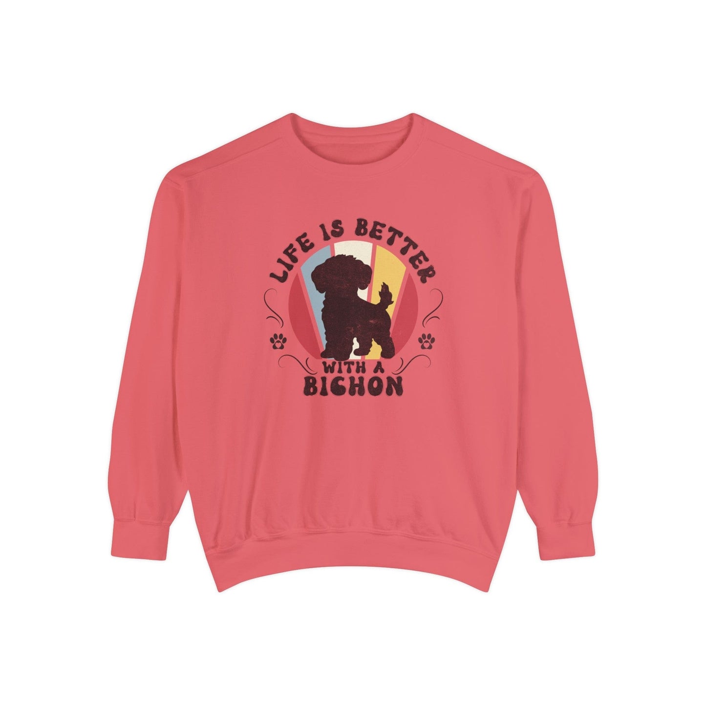 Life is Better With a Bichon - Premium Sweatshirt Sweatshirt Watermelon / S