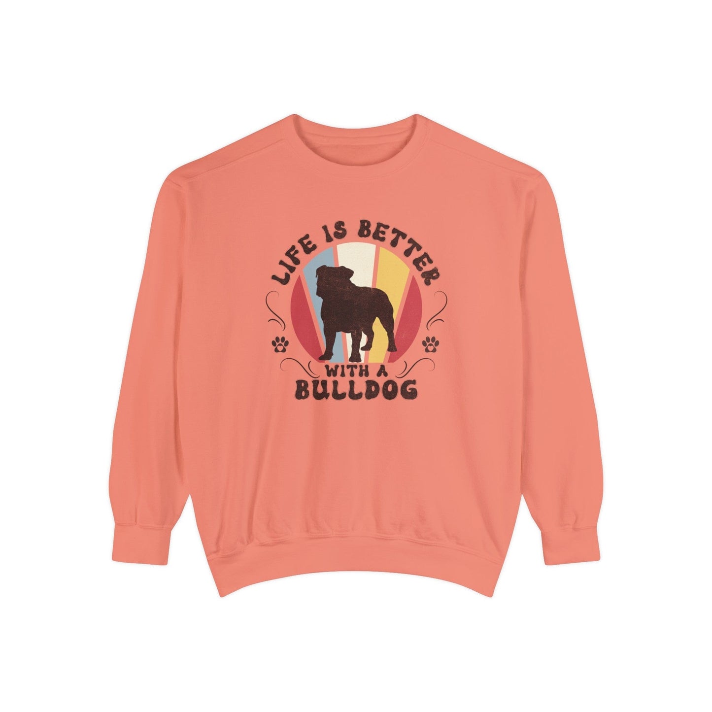 Life is Better With a Bulldog - Premium Sweatshirt Sweatshirt Terracotta / S