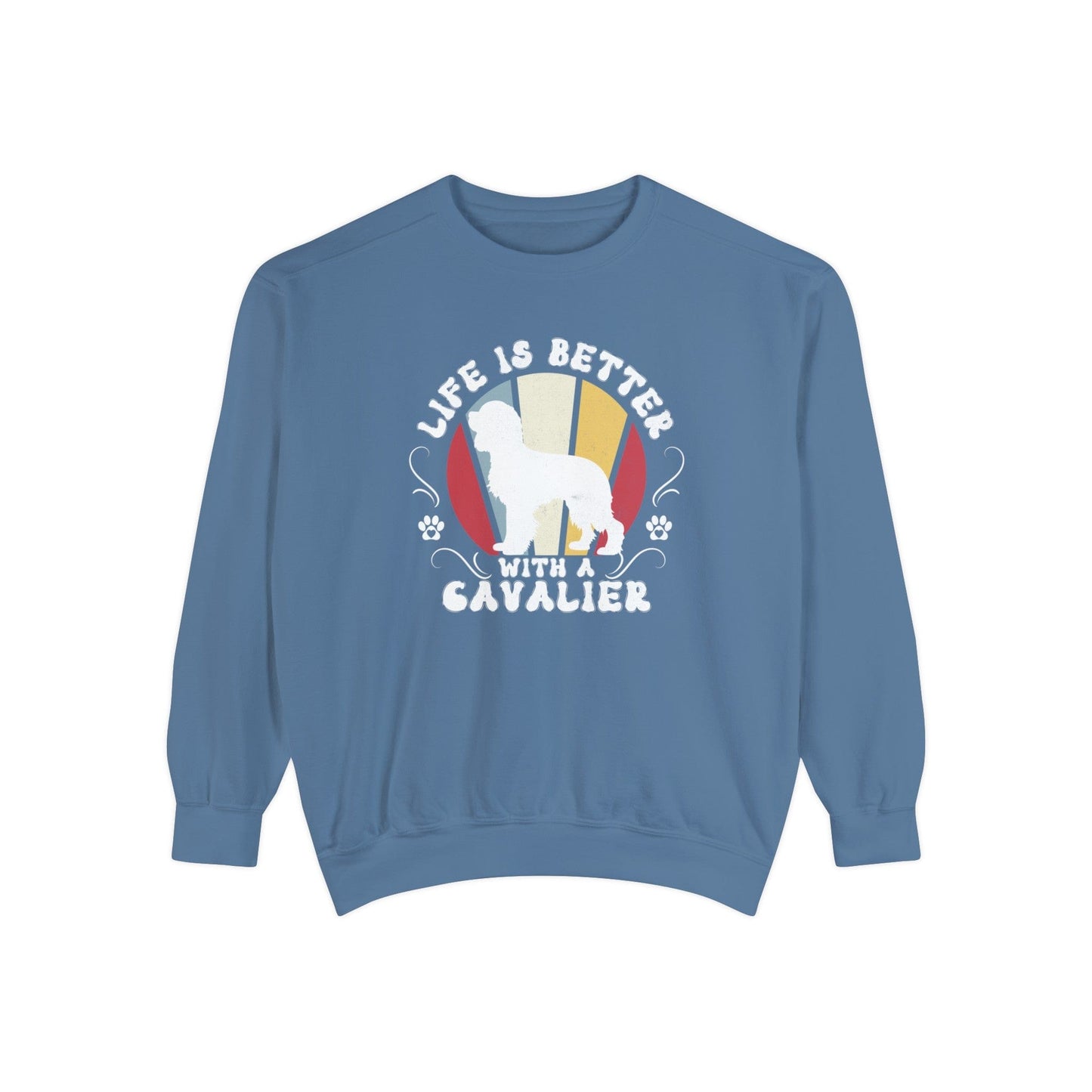 Life is Better With a Cavalier - Premium Sweatshirt Sweatshirt Blue Jean / S
