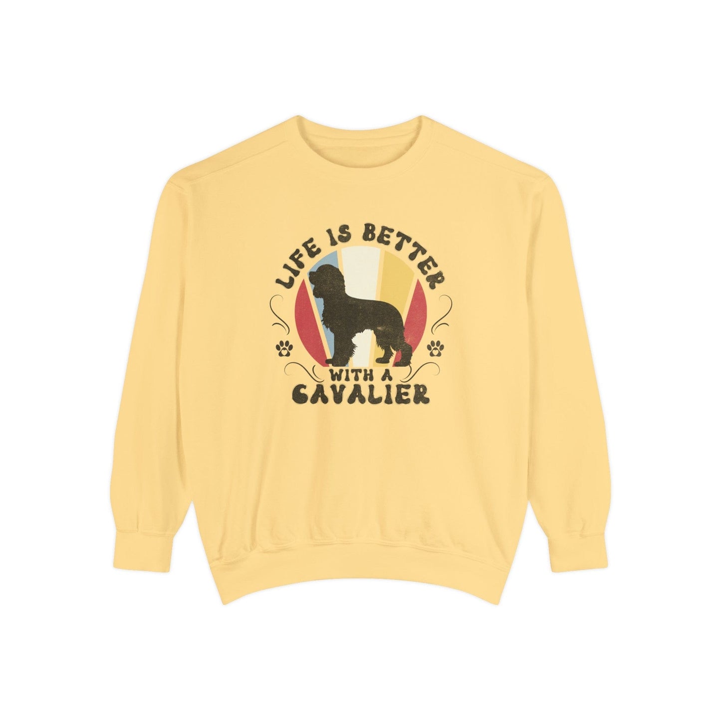 Life is Better With a Cavalier - Premium Sweatshirt Sweatshirt Butter / S