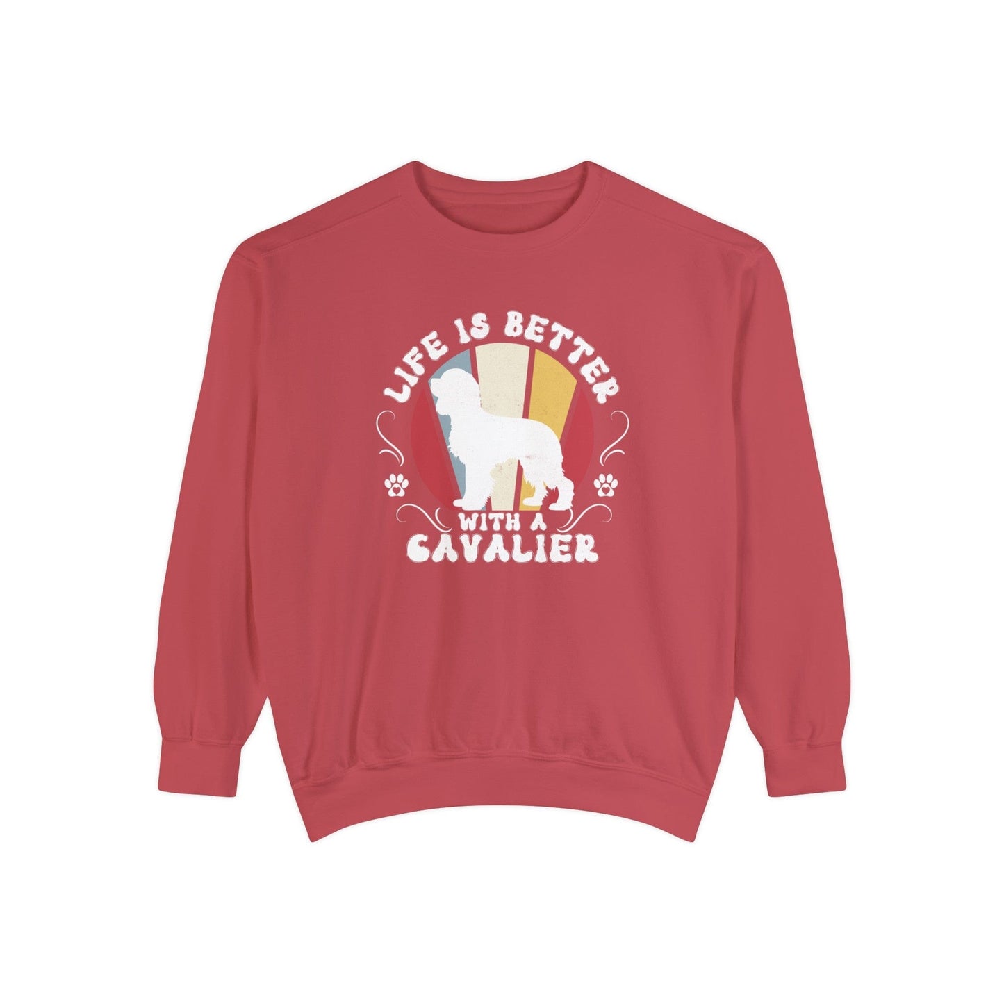 Life is Better With a Cavalier - Premium Sweatshirt Sweatshirt Crimson / S