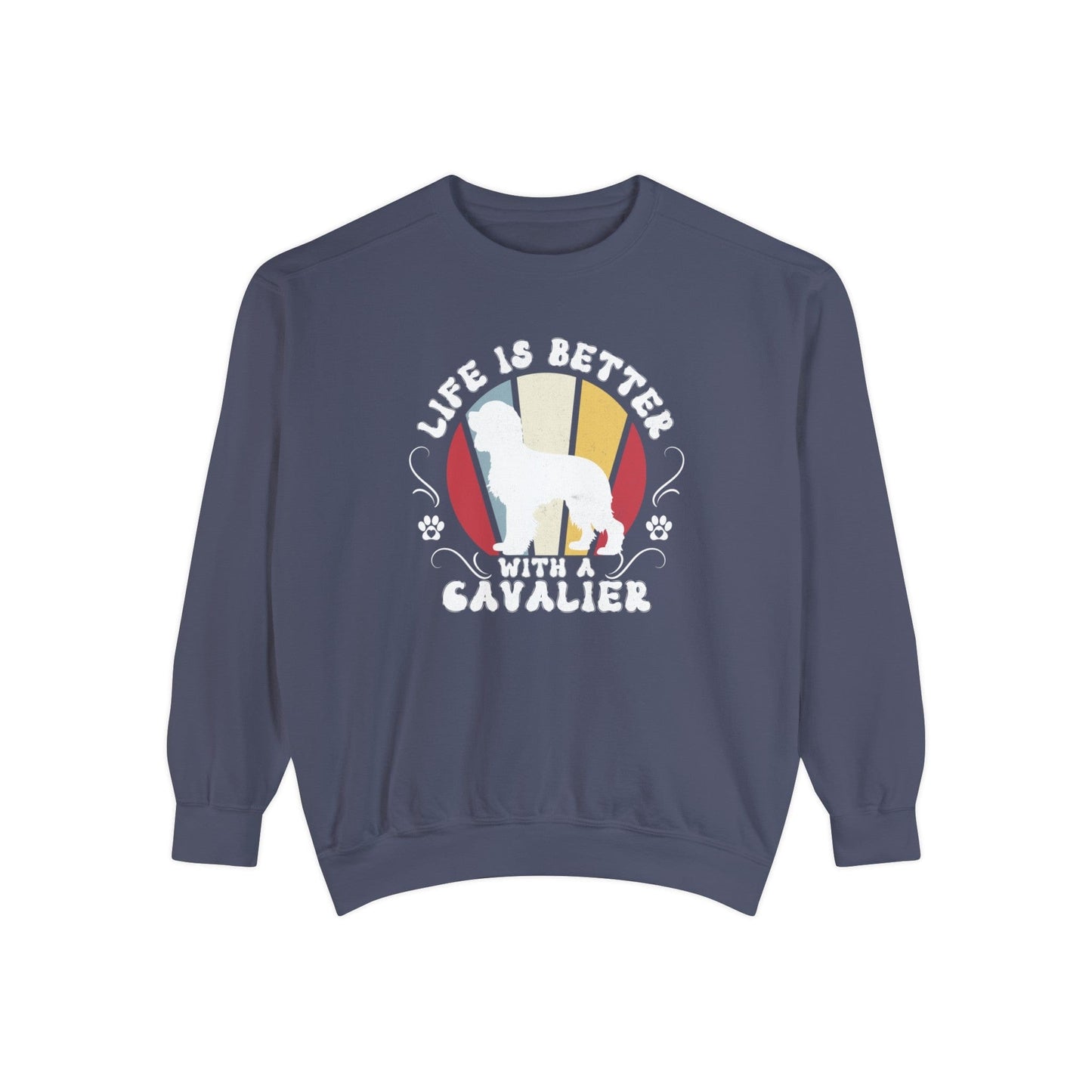 Life is Better With a Cavalier - Premium Sweatshirt Sweatshirt Denim / S