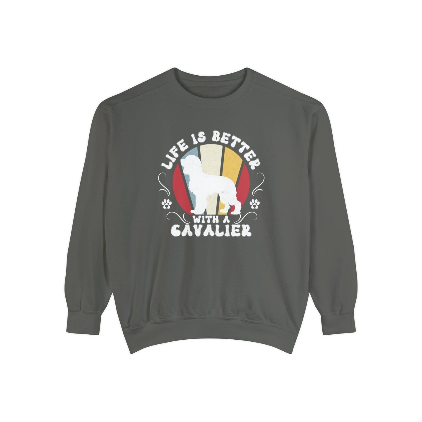 Life is Better With a Cavalier - Premium Sweatshirt Sweatshirt Pepper / S
