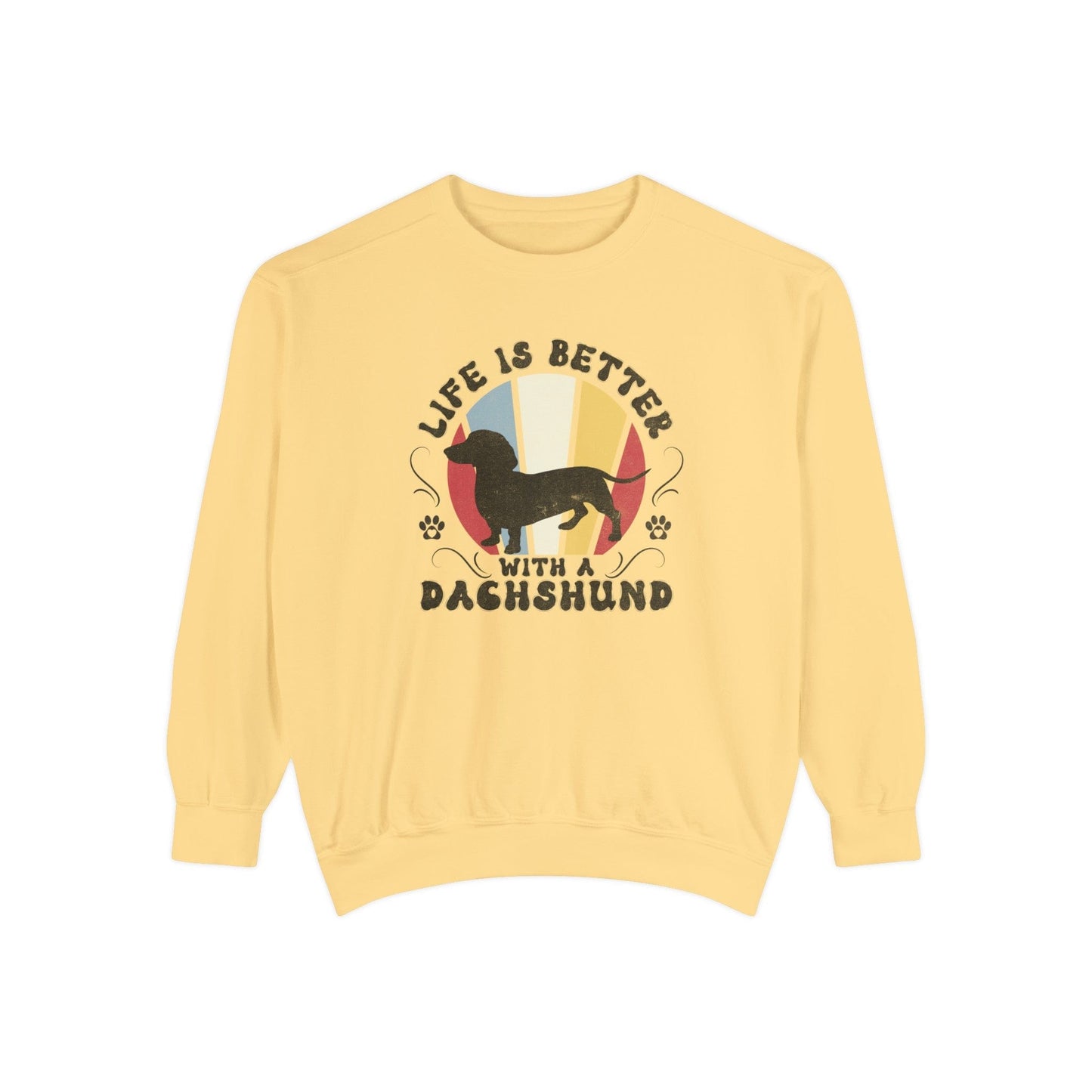 Life is Better With a Dachshund - Premium Sweatshirt Sweatshirt Butter / S
