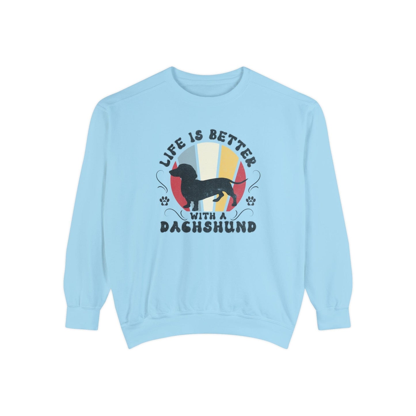Life is Better With a Dachshund - Premium Sweatshirt Sweatshirt Chambray / S